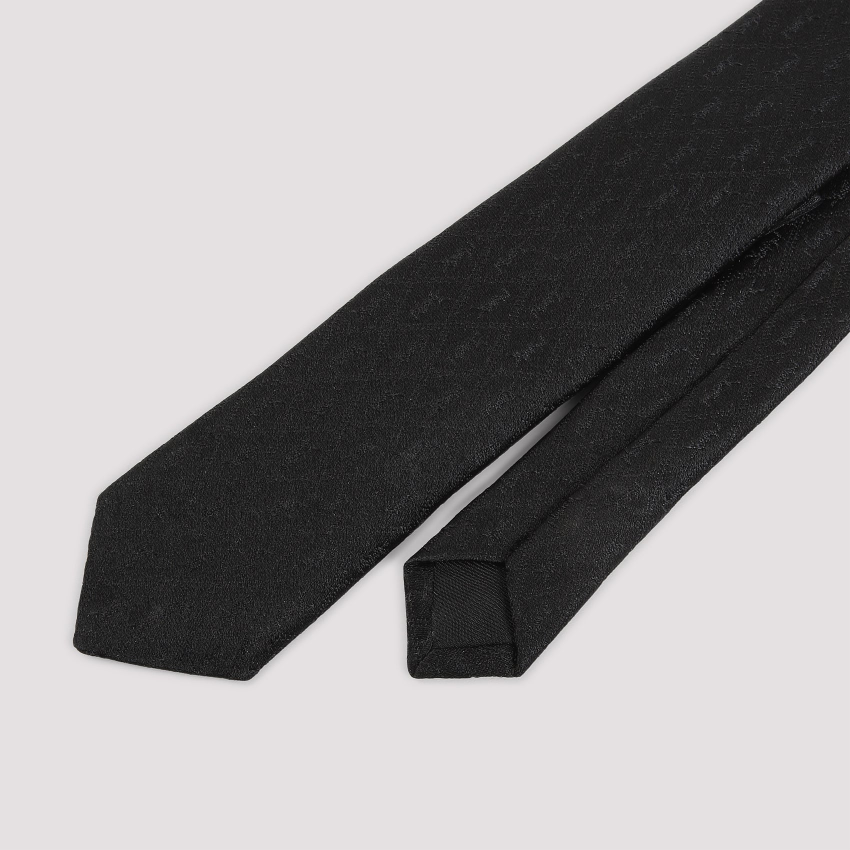 SAINT LAURENT Monogrammed Tie for Men - FW25 Collection