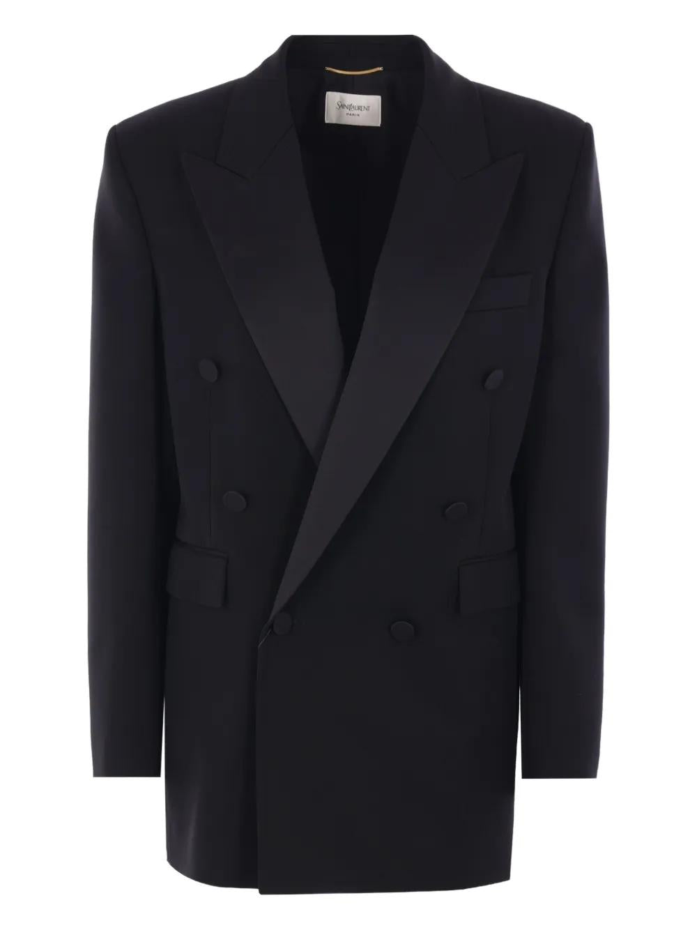 SAINT LAURENT Oversized Tuxedo Jacket, Size 36
