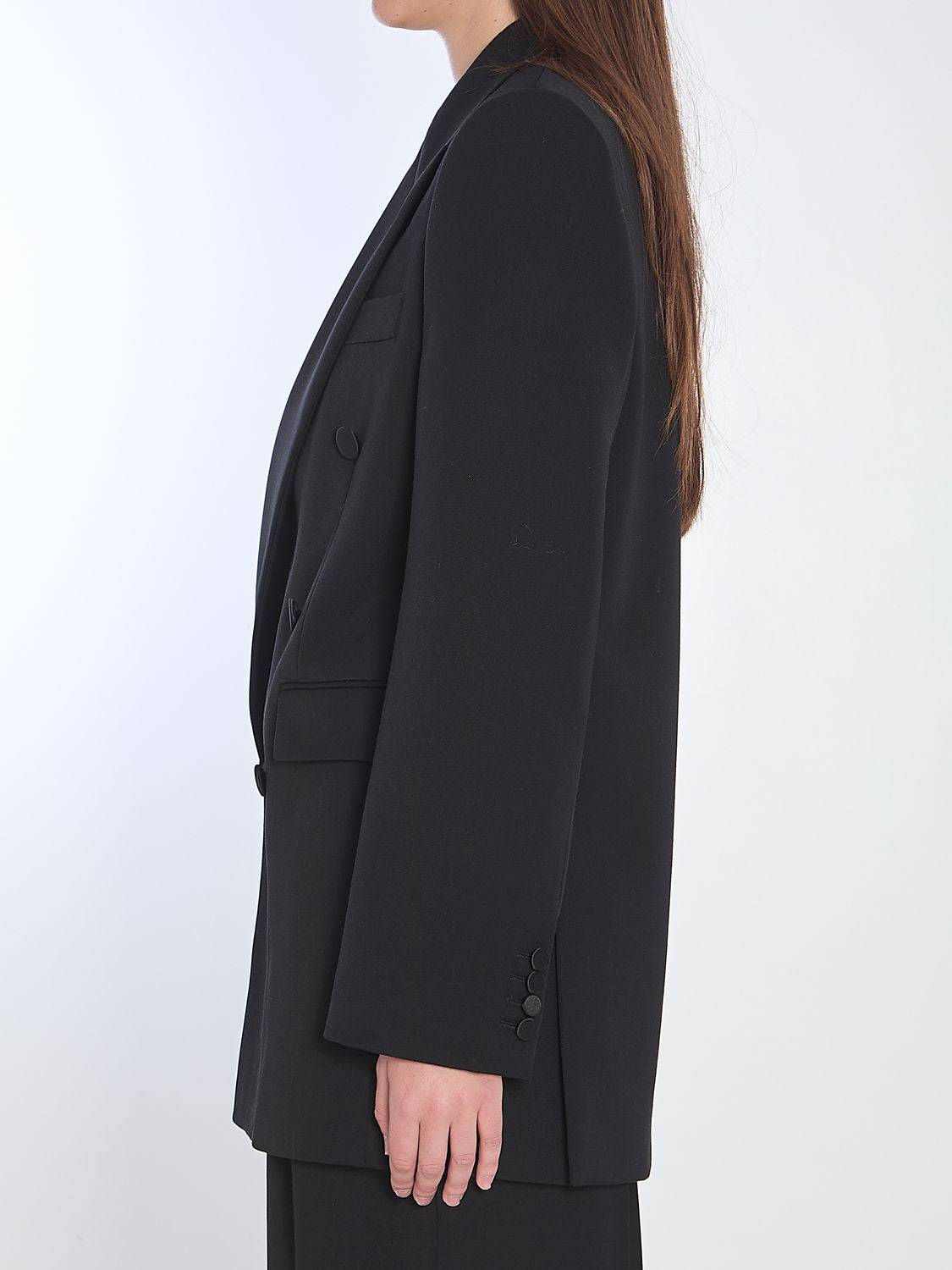 SAINT LAURENT Double-Breasted Tuxedo Jacket - Size 36
