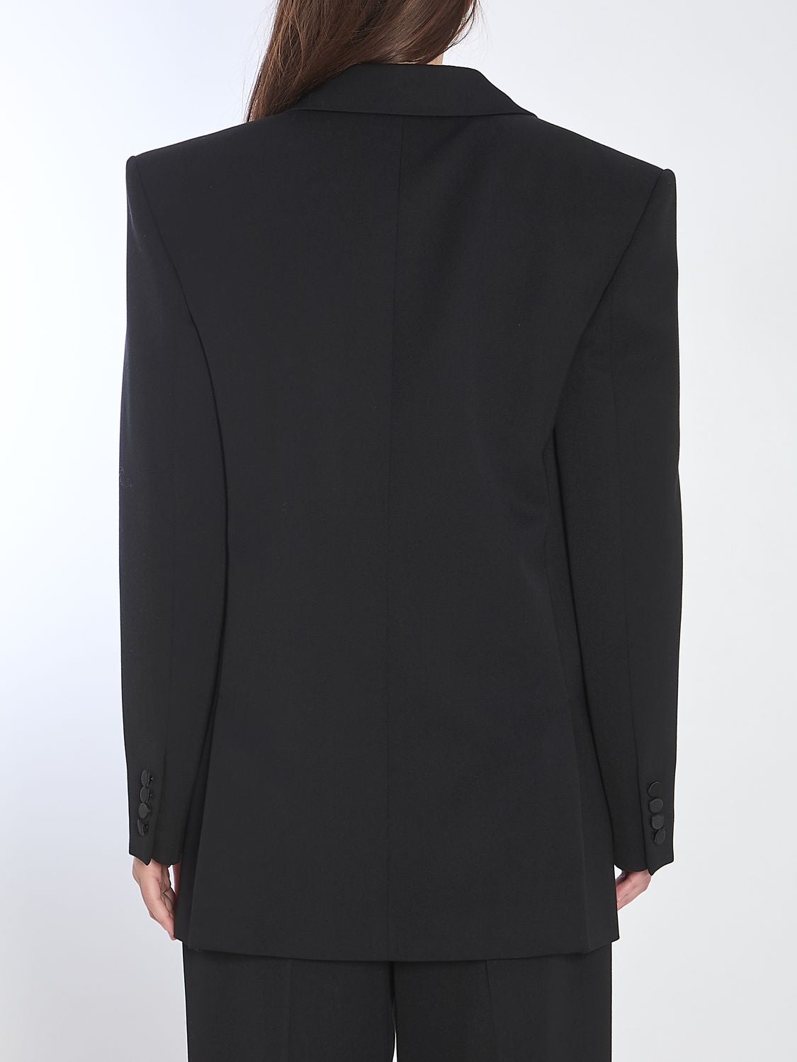 SAINT LAURENT Double-Breasted Tuxedo Jacket - Size 36