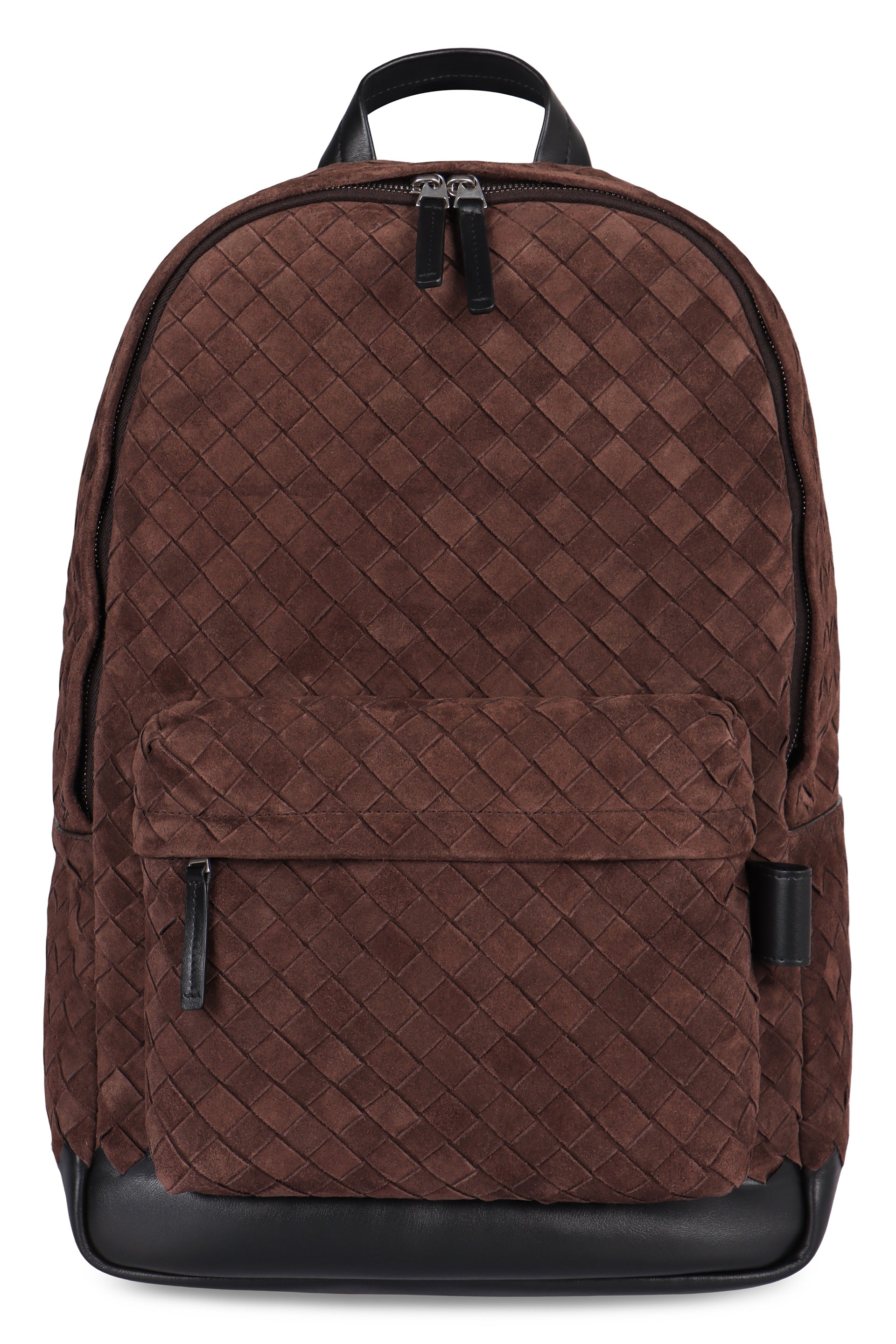 BOTTEGA VENETA Suede Backpack with Double Zipper - 31x45x15 cm