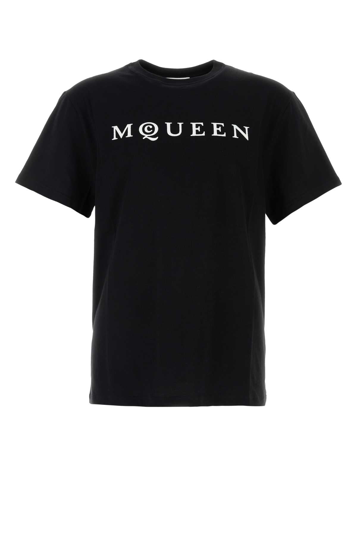ALEXANDER MCQUEEN Logo Flock T-Shirt for Men - FW25 Collection
