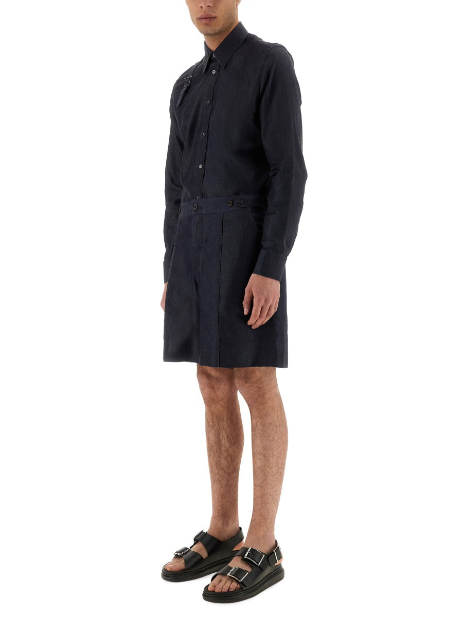 ALEXANDER MCQUEEN Essential Cotton Lyocell Mini Shorts for Men