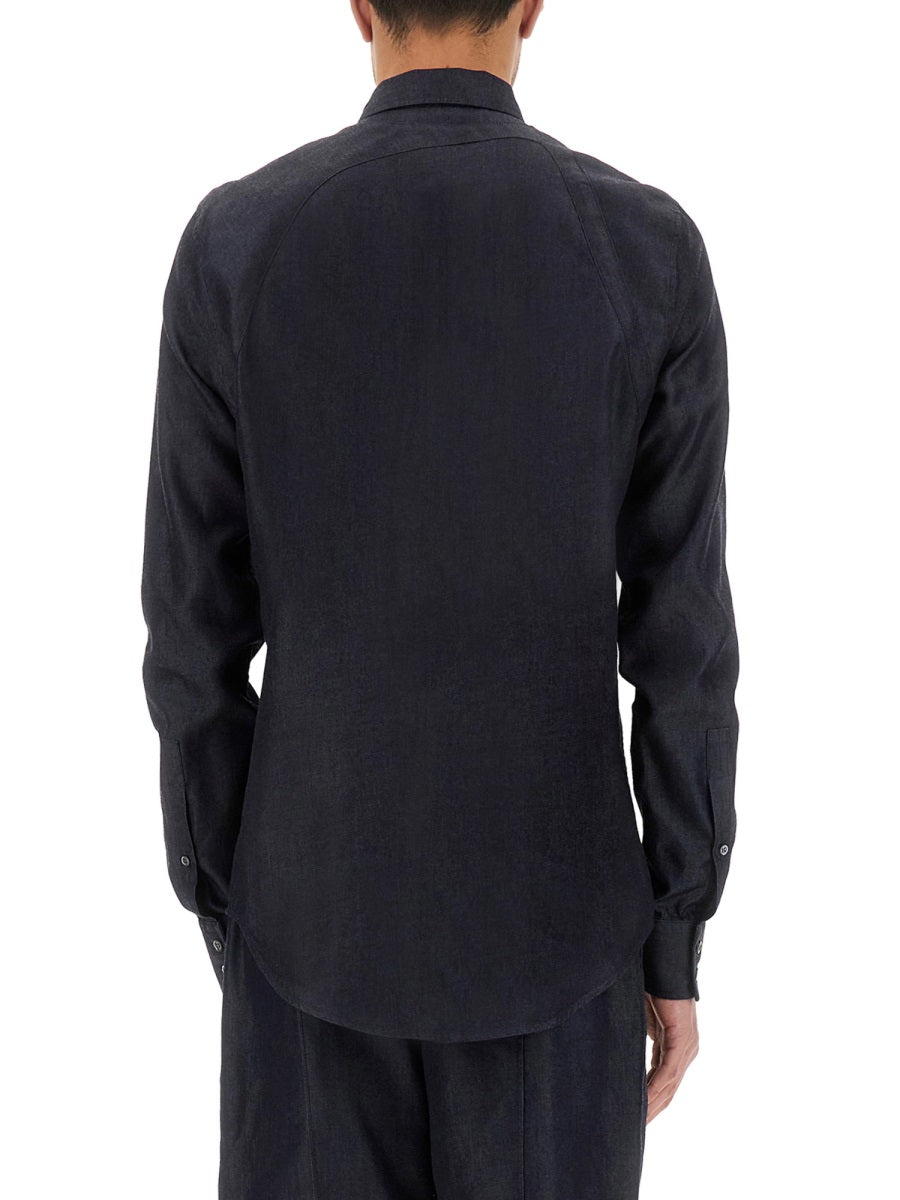 ALEXANDER MCQUEEN Men's Cotton Lyocell Shirt