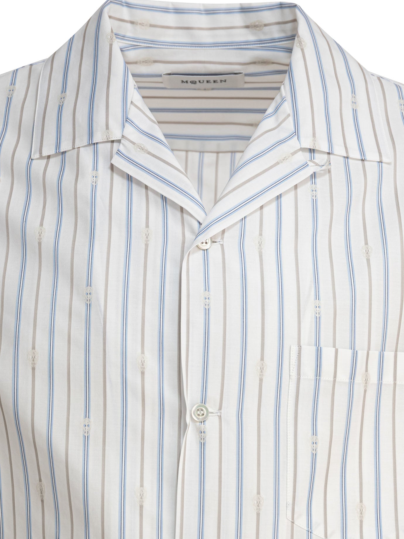ALEXANDER MCQUEEN Mens 100% Cotton Classic Fit Shirt for Spring Summer 25