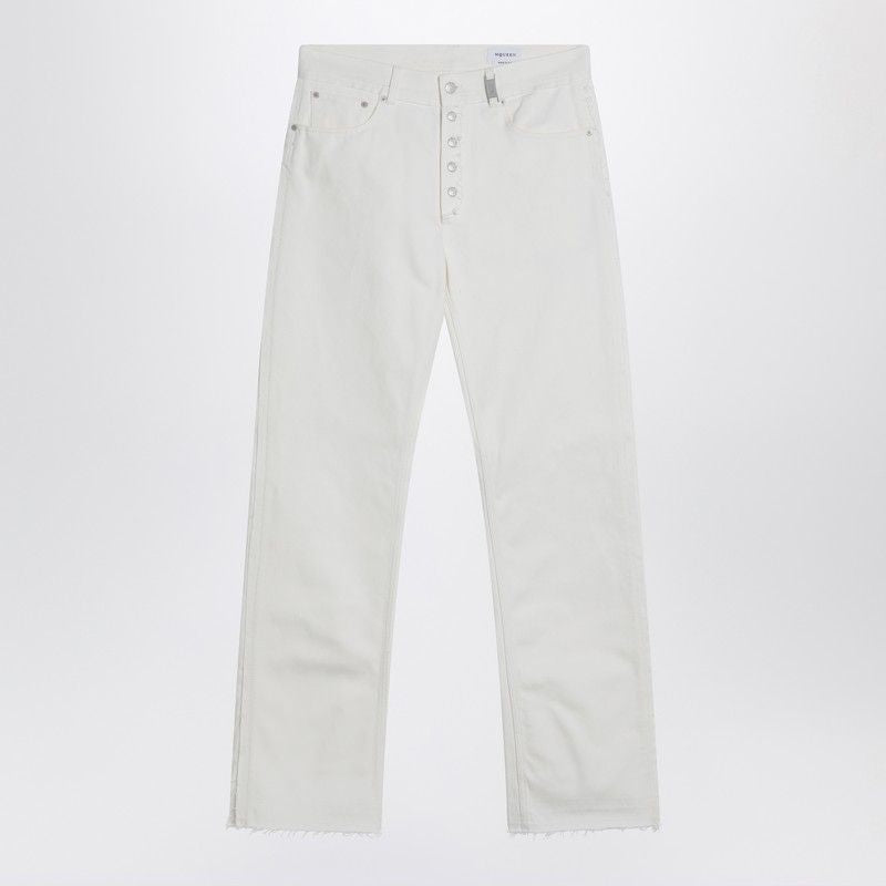 ALEXANDER MCQUEEN Denim Trousers with Metallic Detail