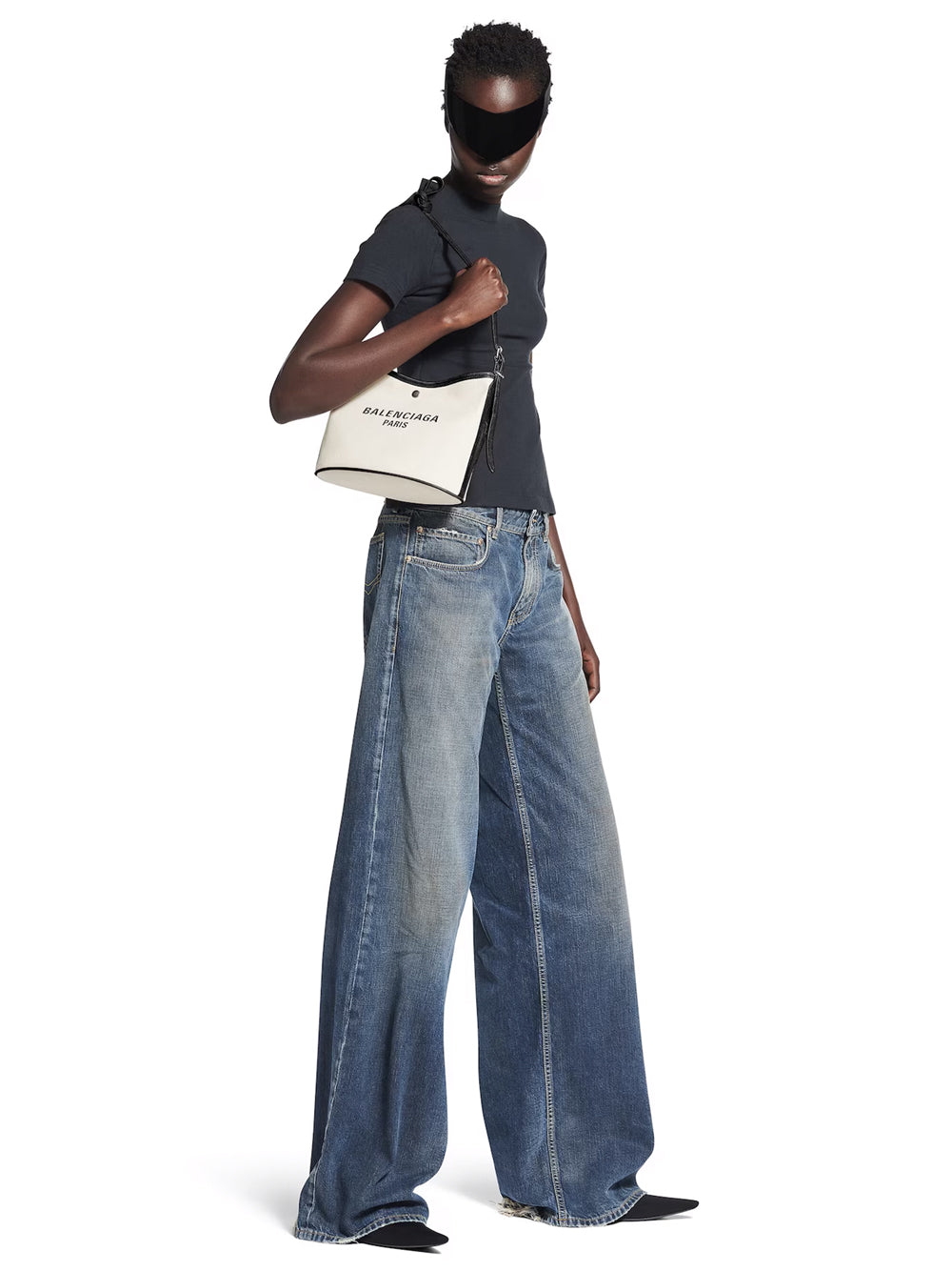 BALENCIAGA Mini Canvas Crossbody Handbag