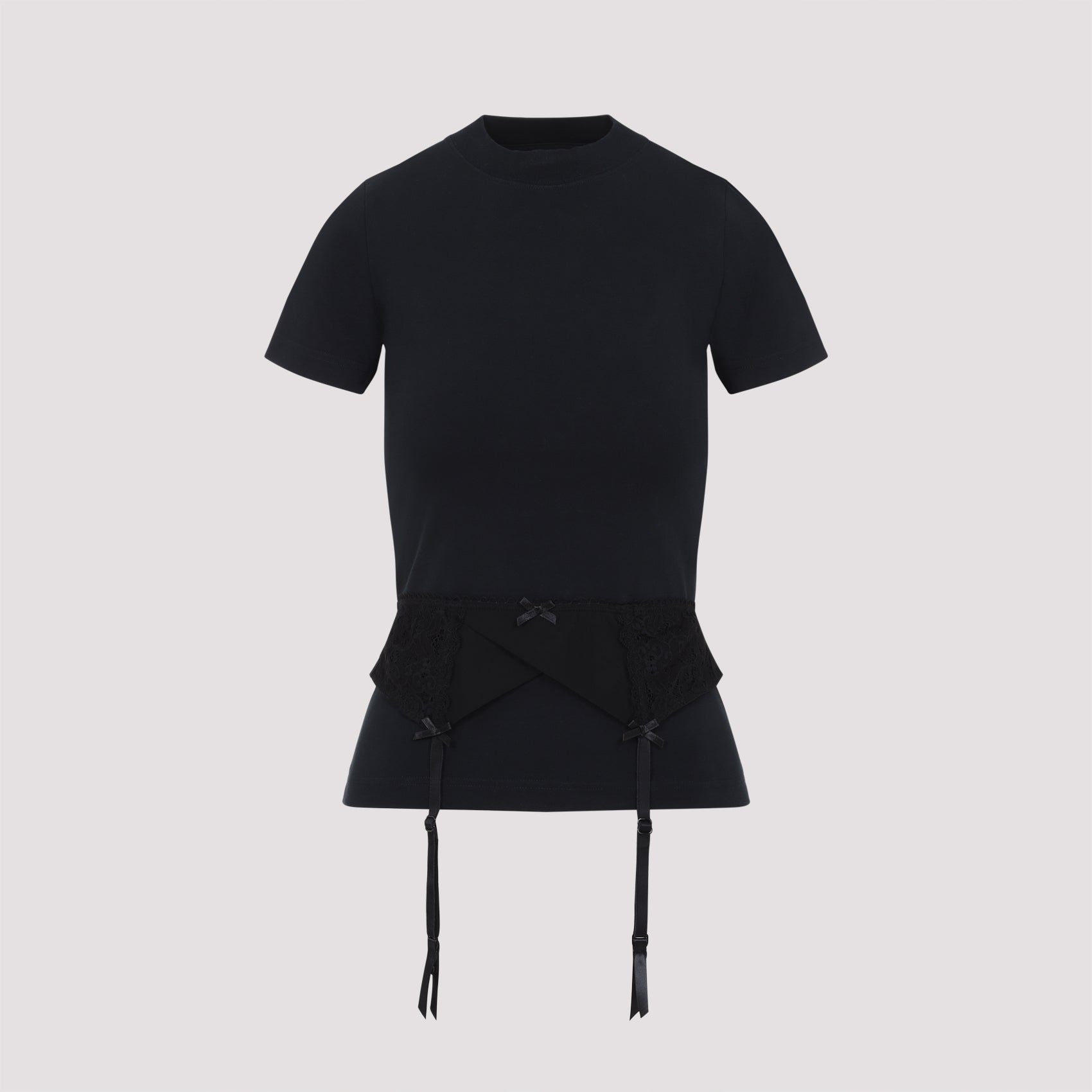 BALENCIAGA Stretch Cotton Lingerie T-Shirt