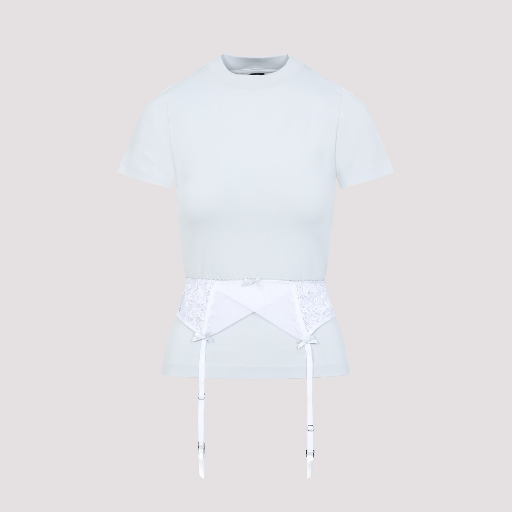 BALENCIAGA Chalk Stretch Cotton T-Shirt