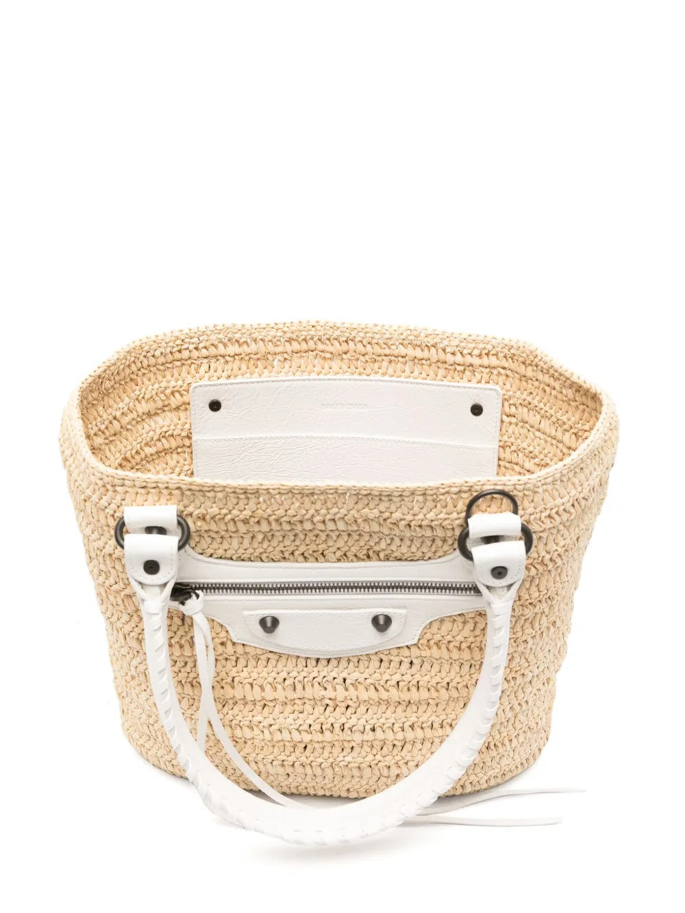 BALENCIAGA Mini Raffia Small Le City Bucket Handbag