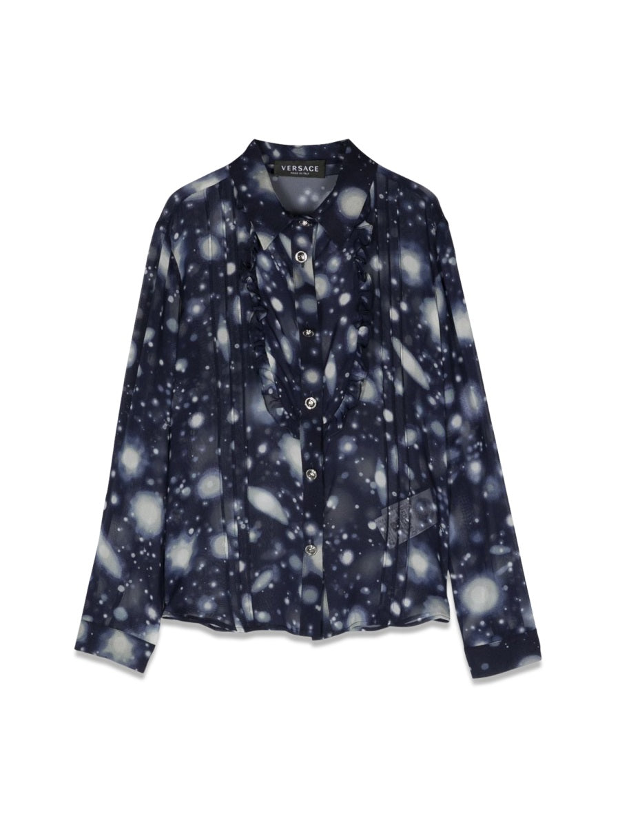 VERSACE Mini Solar System Silk Shirt for Girls