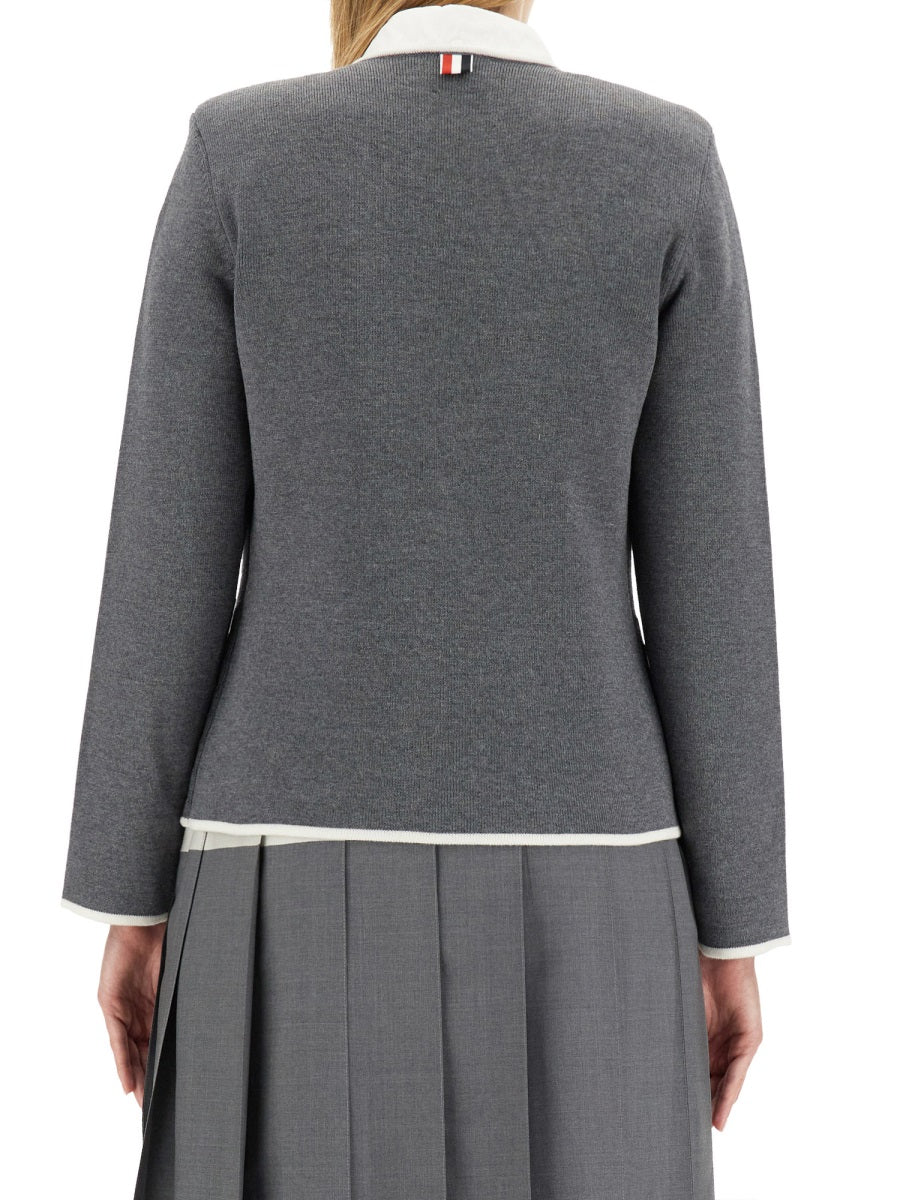 THOM BROWNE Single-Breasted Regular Fit Jacket - Women’s Size 40