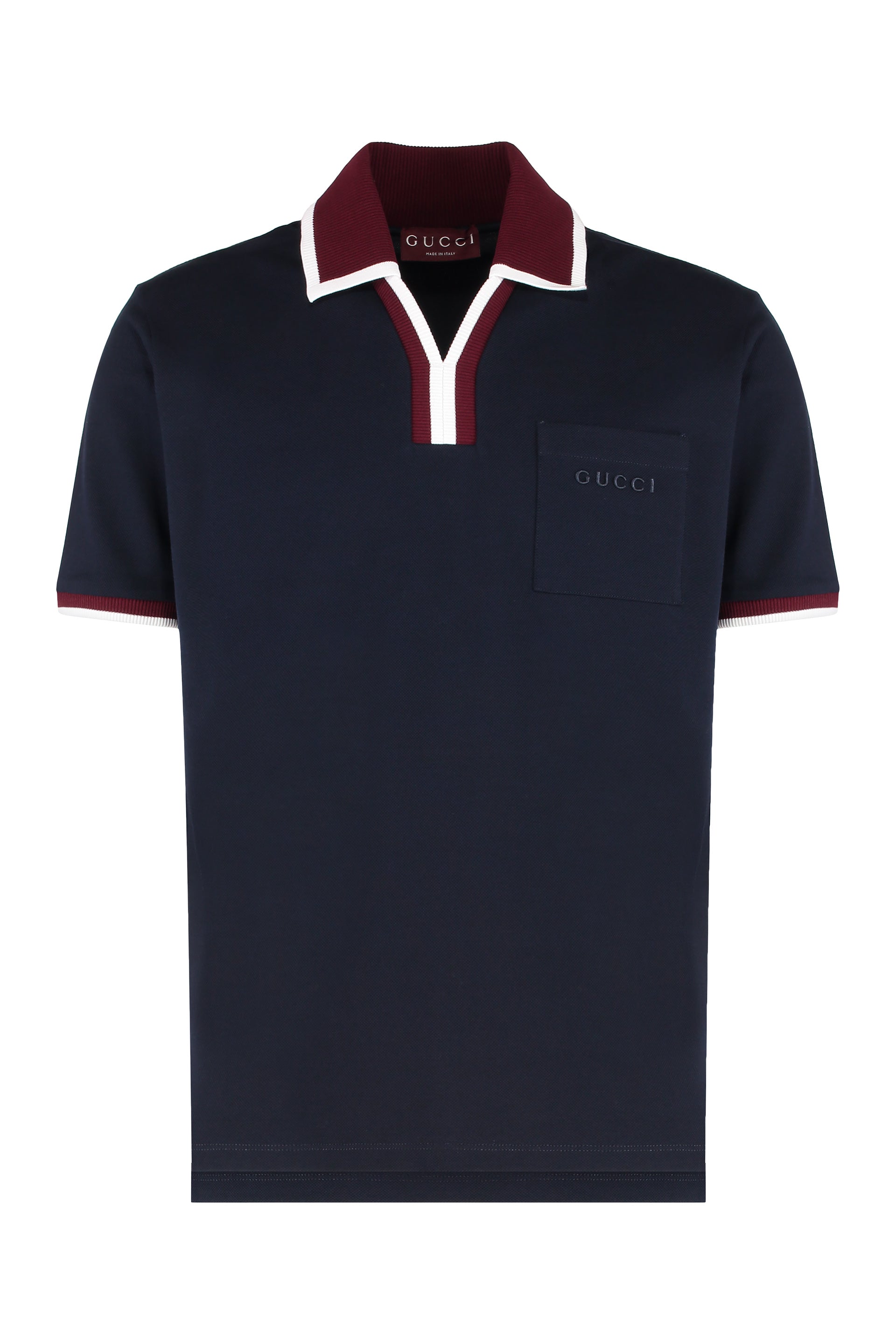 GUCCI Cotton Pique Polo Shirt - Size L