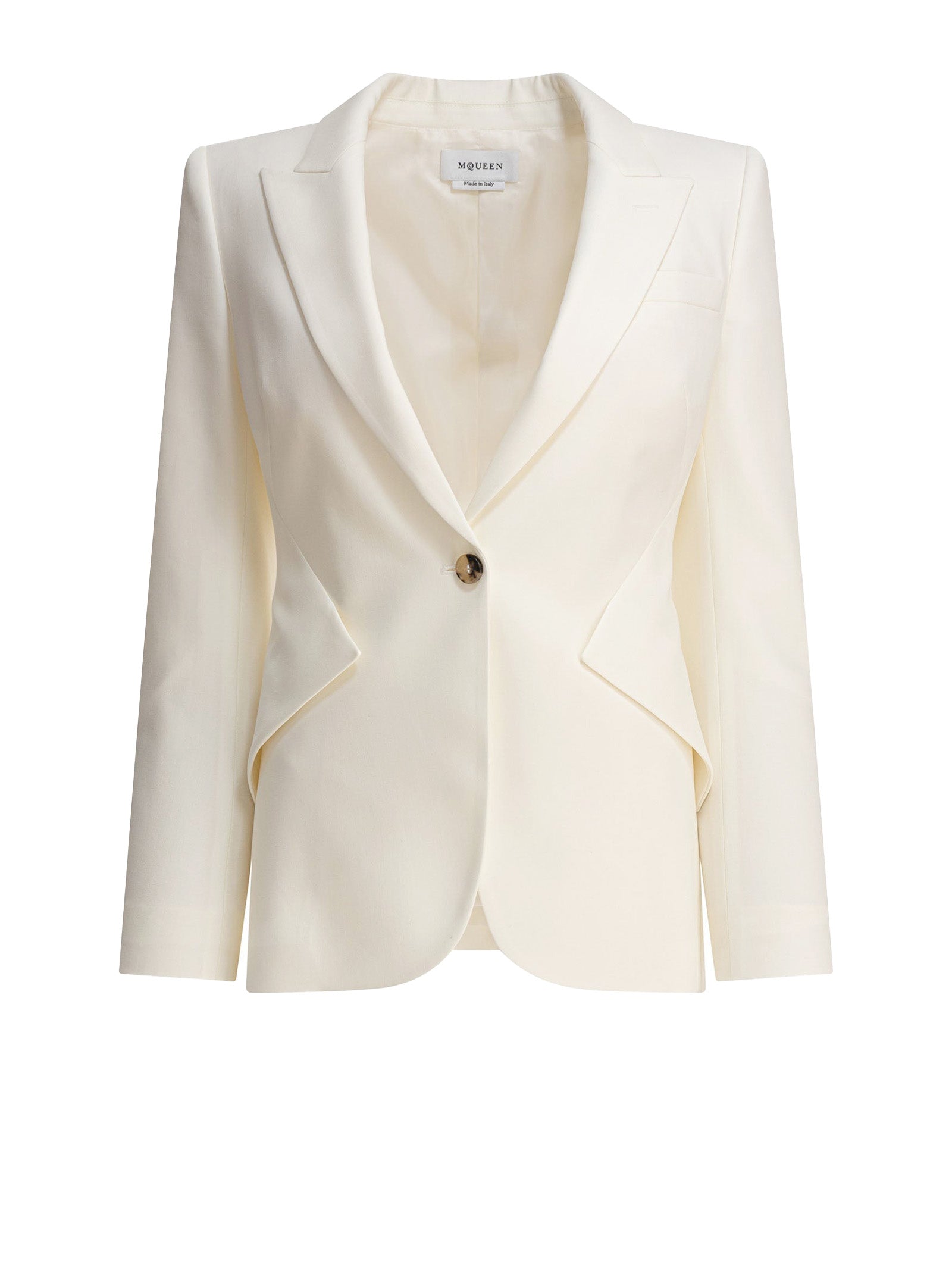ALEXANDER MCQUEEN Bone Wool Jacket for Women - SS25 Collection