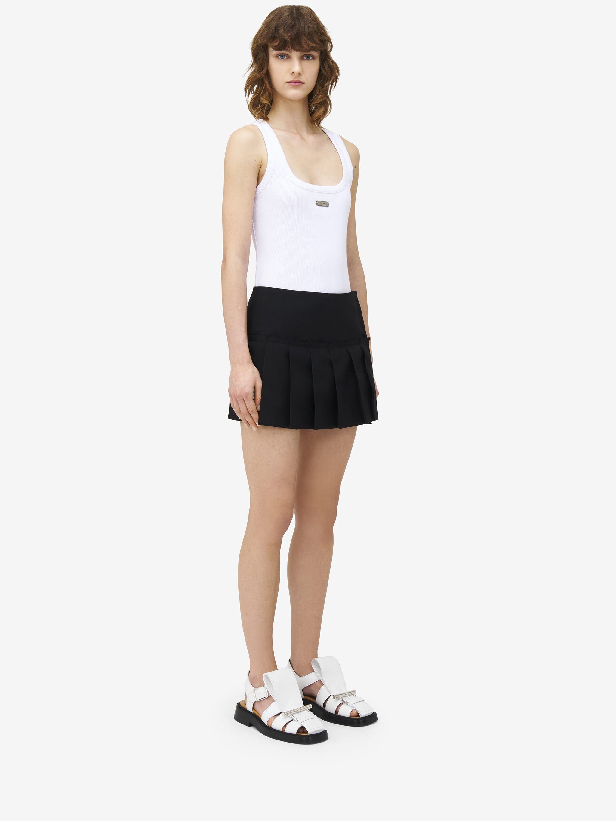 ALEXANDER MCQUEEN Kilt Pleated Mini Skirt (Size 40)