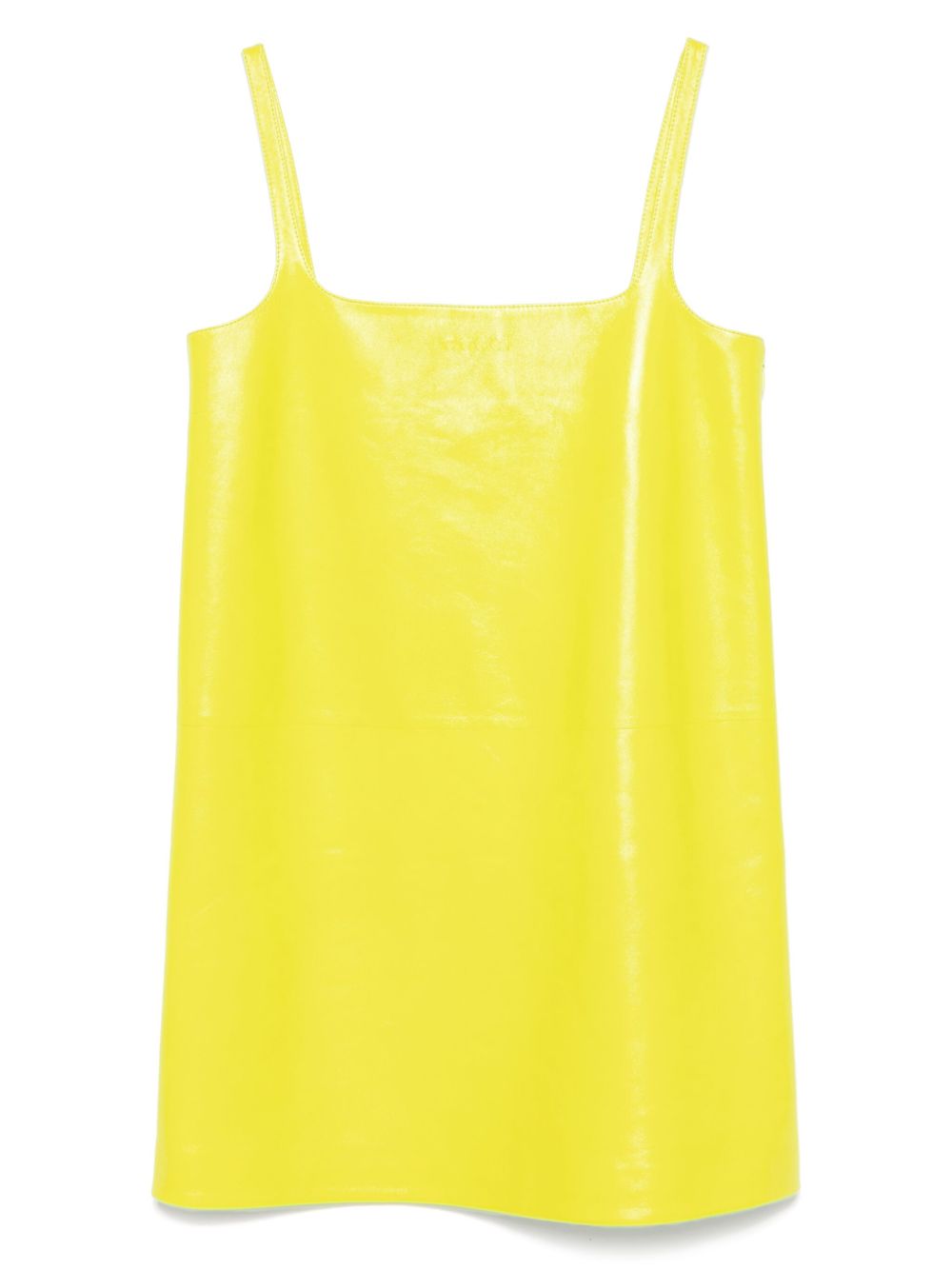 GUCCI Mini Leather Dress With Square Neckline