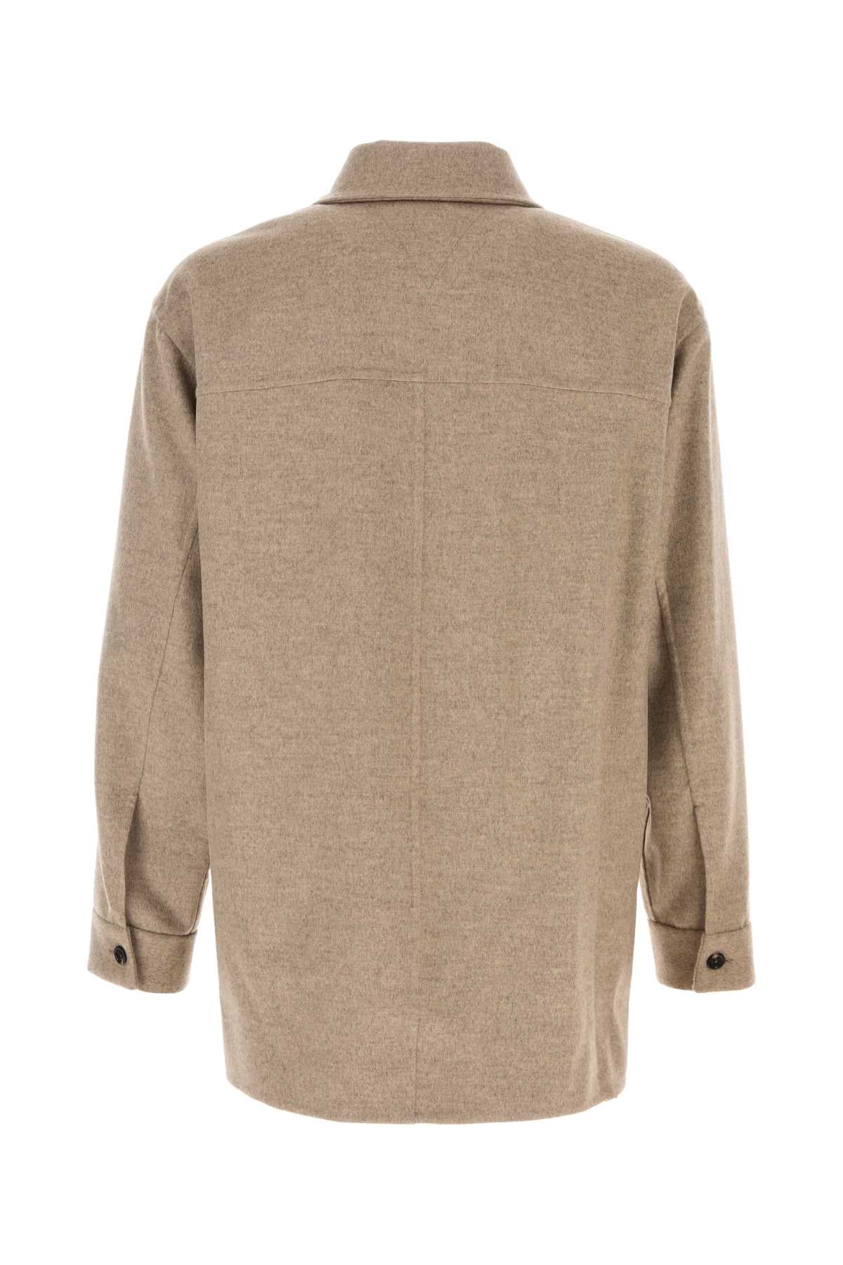 BOTTEGA VENETA Cappuccino Flannel Overshirt
