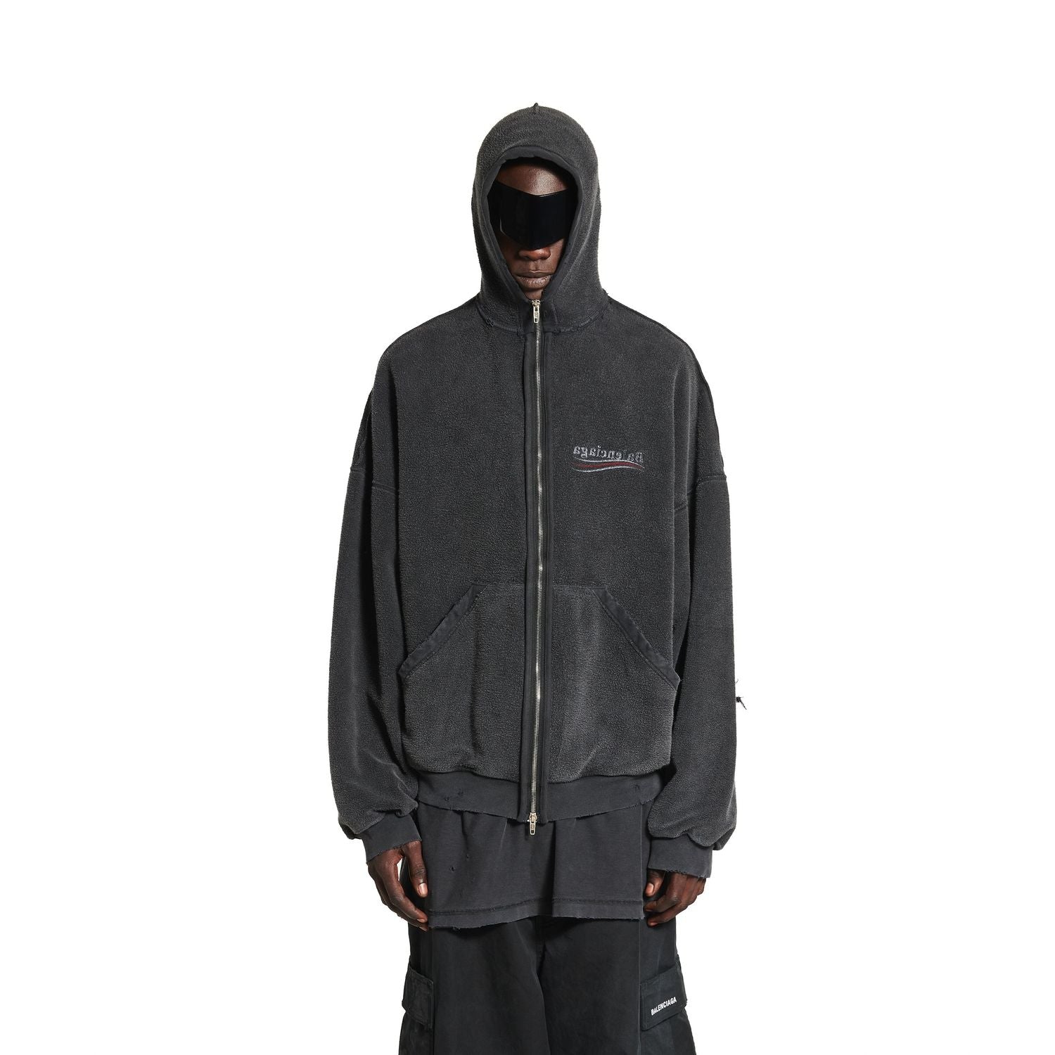 BALENCIAGA Large Zip-Up Hoodie for Men