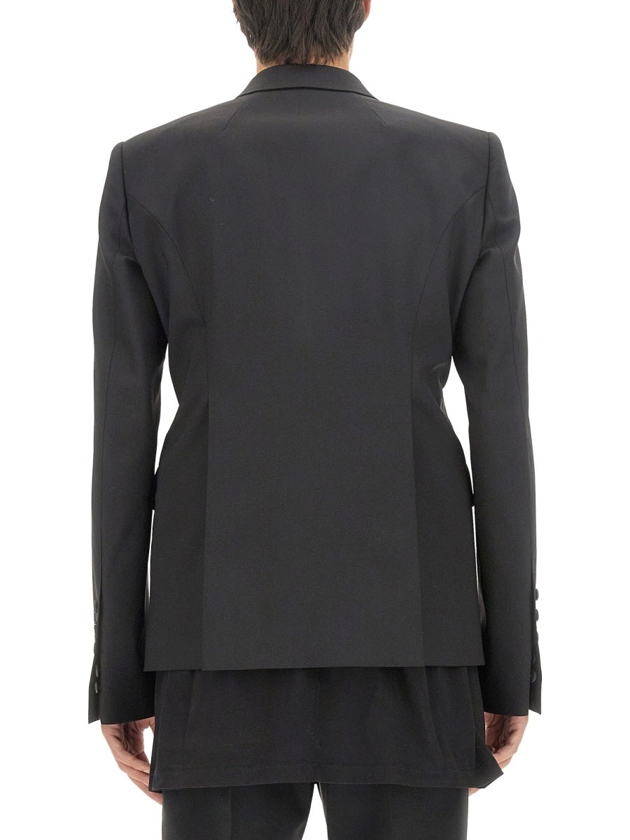 RICK OWENS Slim Fit Single-Breasted Jacket - Size 50