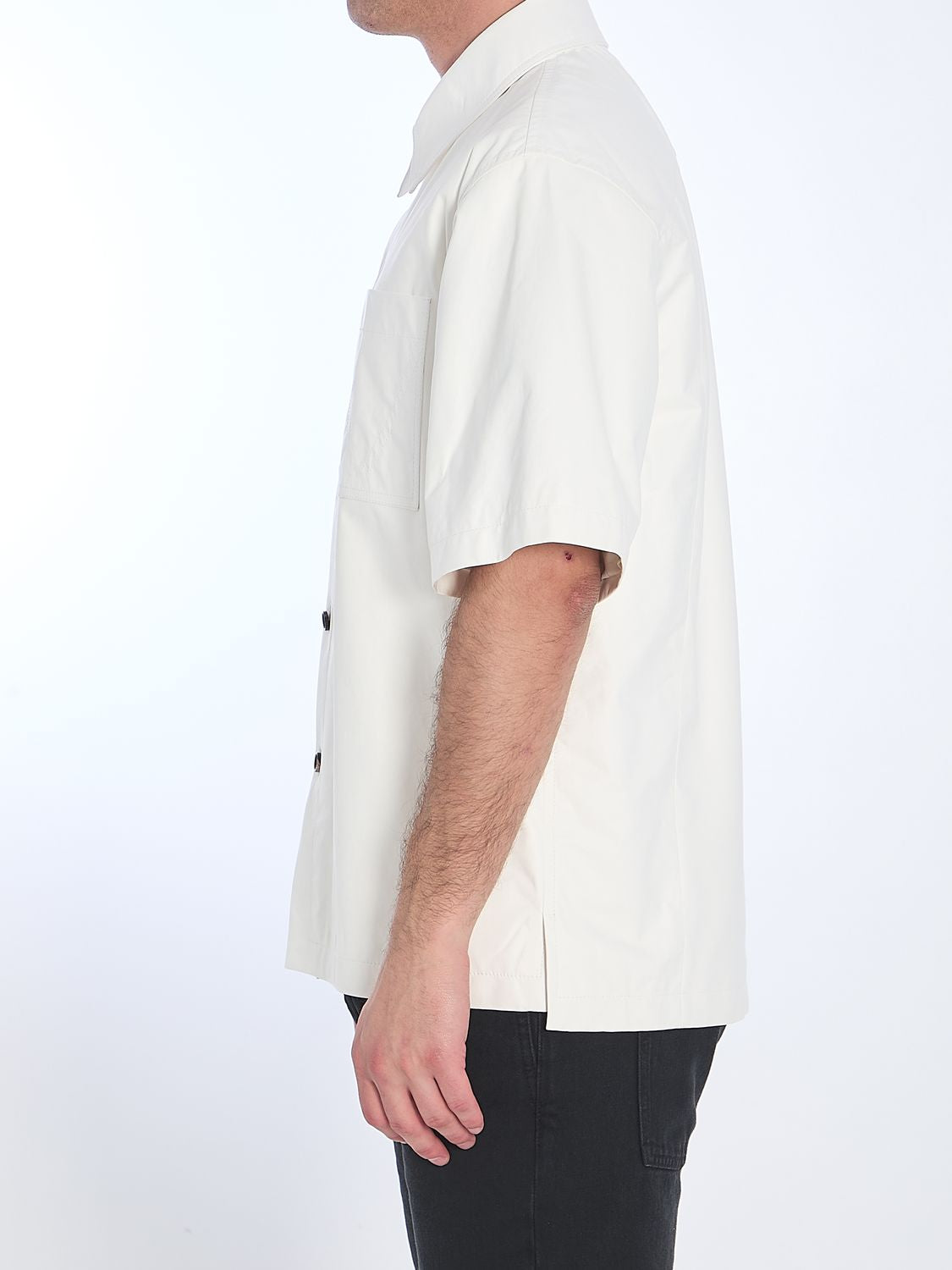 BOTTEGA VENETA Leather Short-Sleeve Shirt - Size IT 48