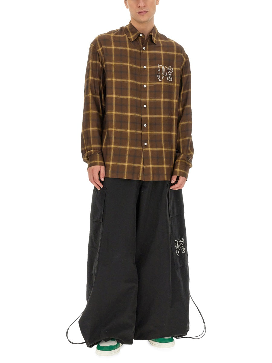 PALM ANGELS Monogram Oversized Shirt - Size 50