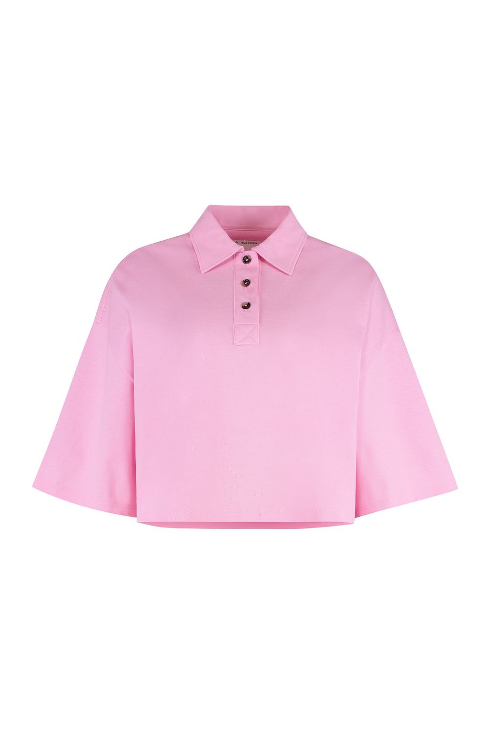BOTTEGA VENETA Cropped Cotton Piqué Polo Shirt