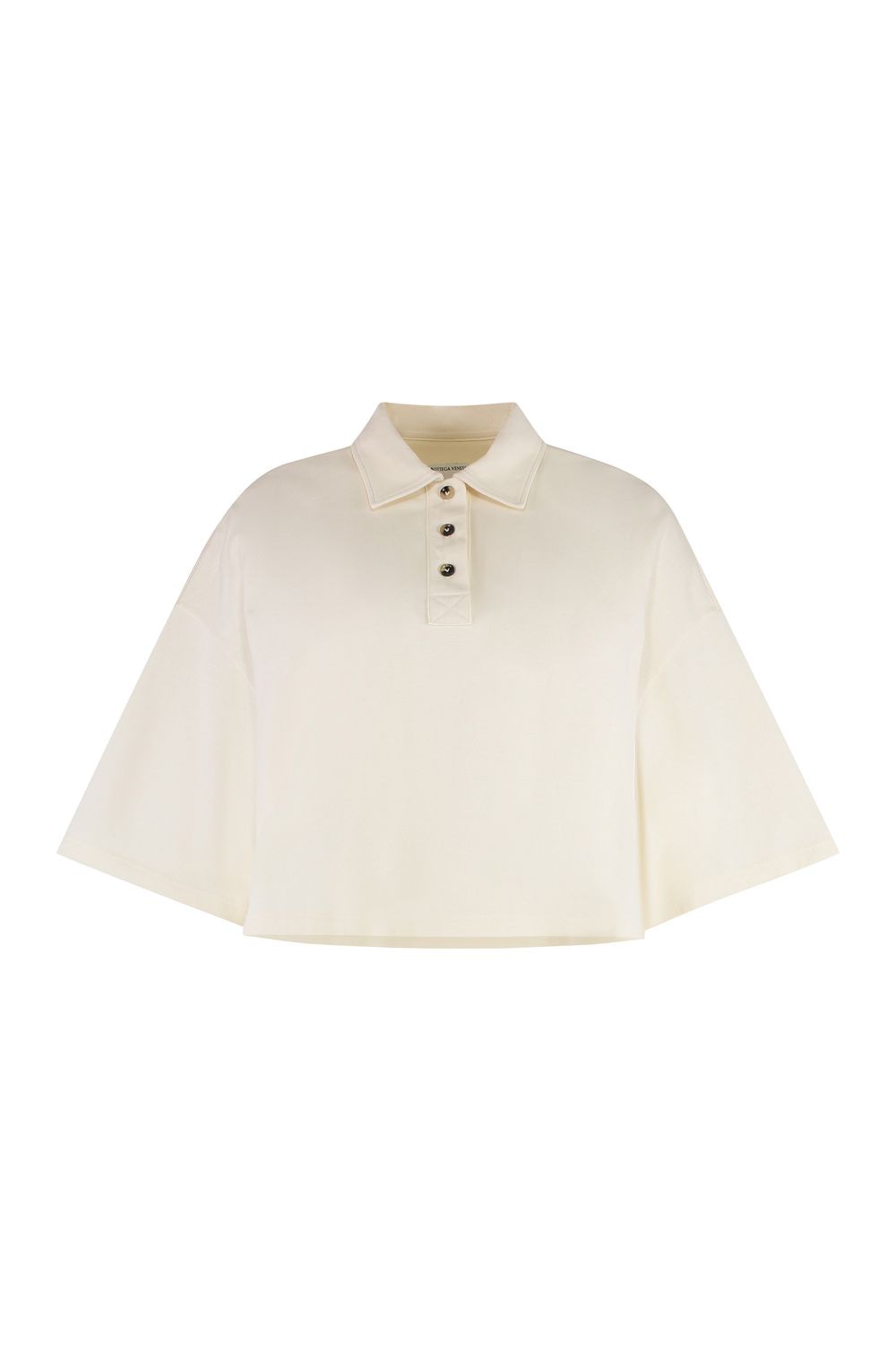 BOTTEGA VENETA Cropped-Length Cotton Piqué Polo Shirt