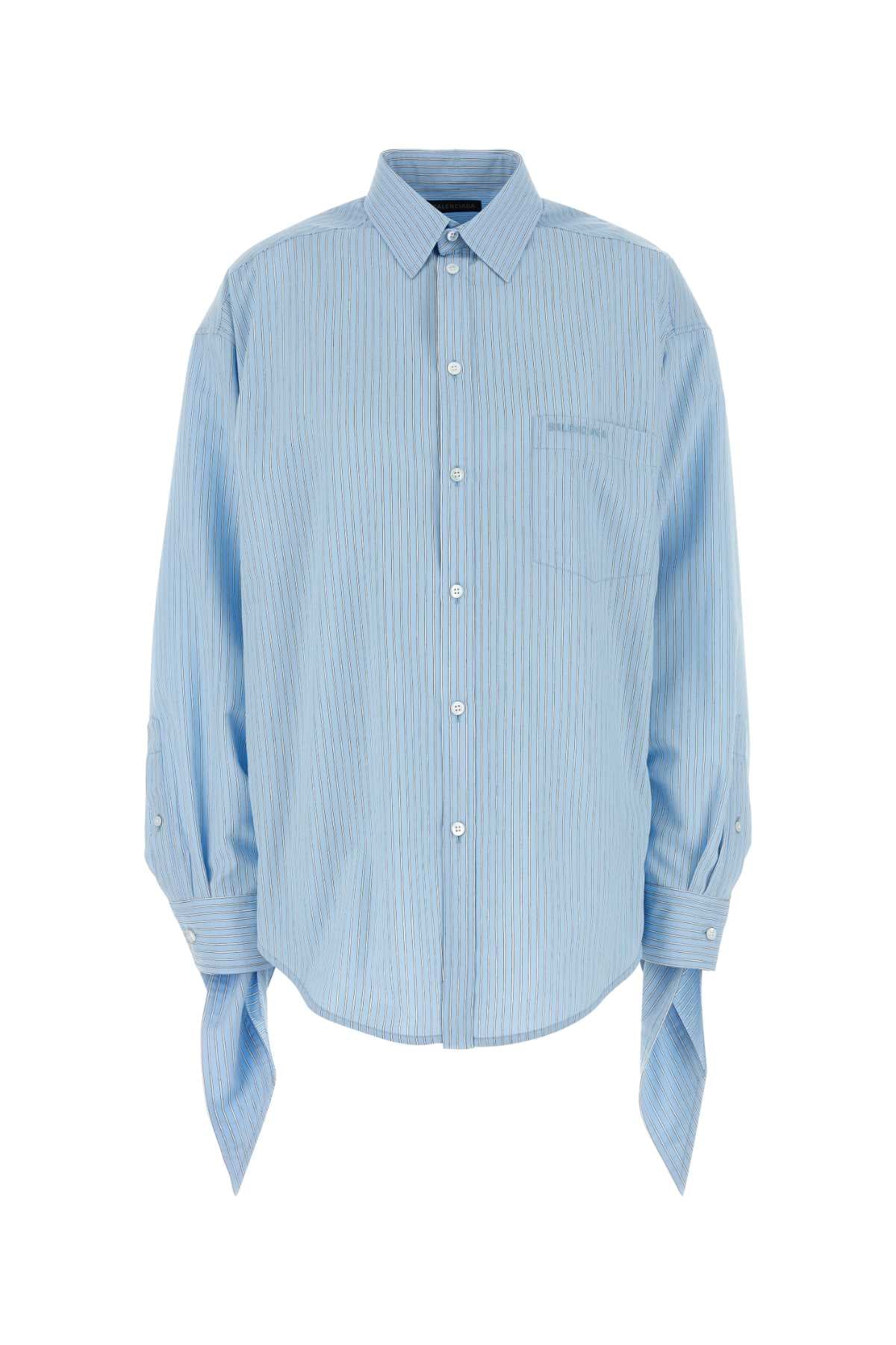 BALENCIAGA Oversized Embroidered Viscose Blend Shirt for Women