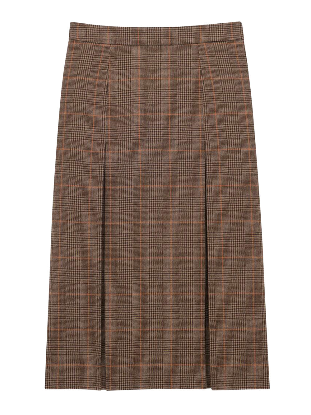 SAINT LAURENT Wool and Cashmere Midi Skirt