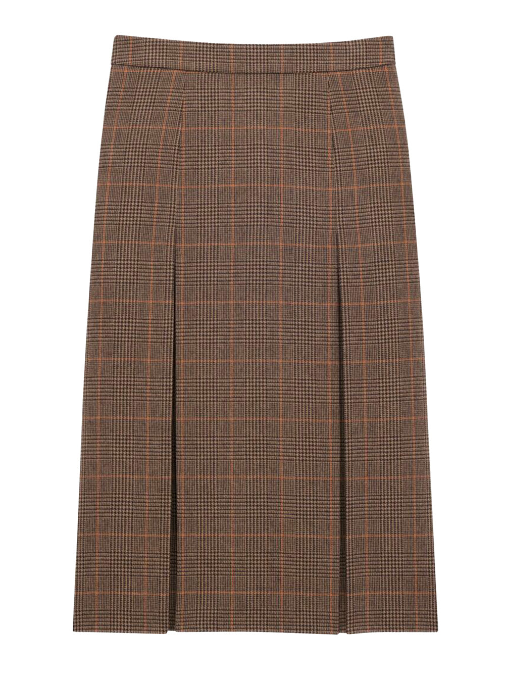 SAINT LAURENT Wool and Cashmere Midi Skirt