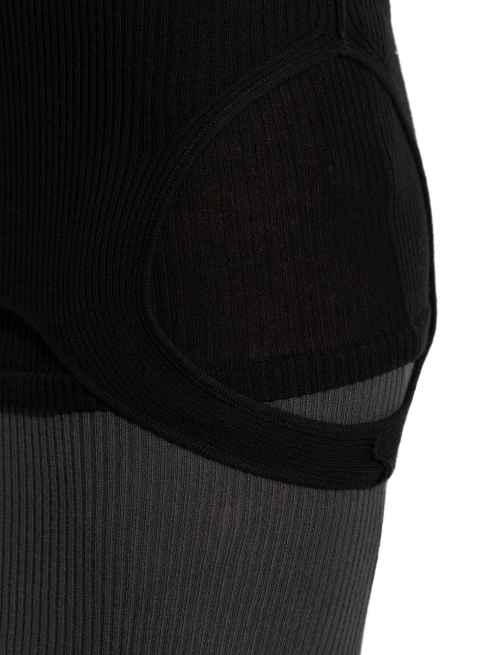 BALENCIAGA Maxi Length Layered Dress with Cut-Out Details