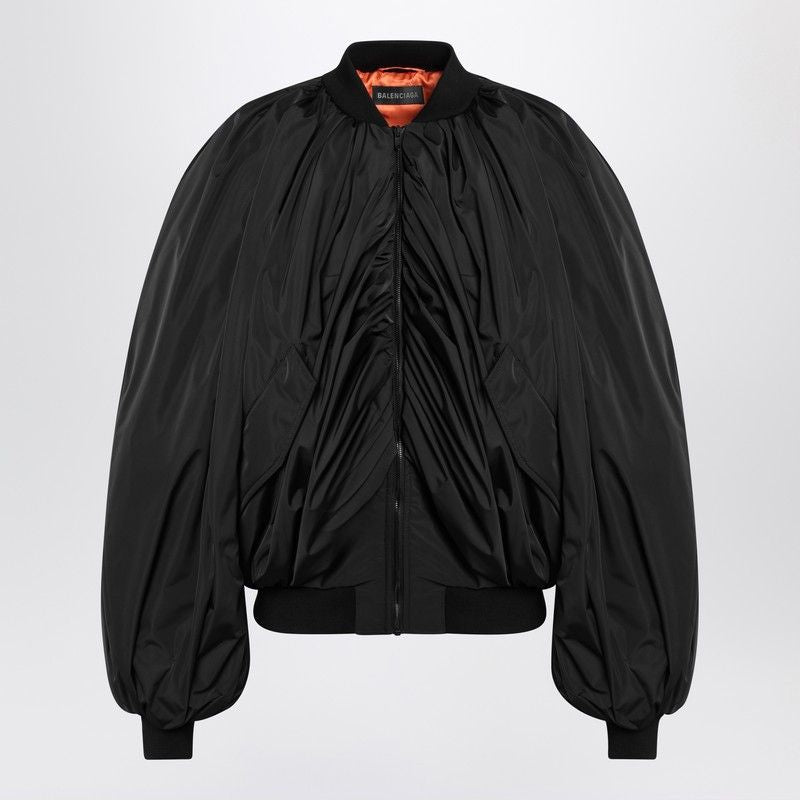 BALENCIAGA Draped Oversized Bomber Jacket - Size 34