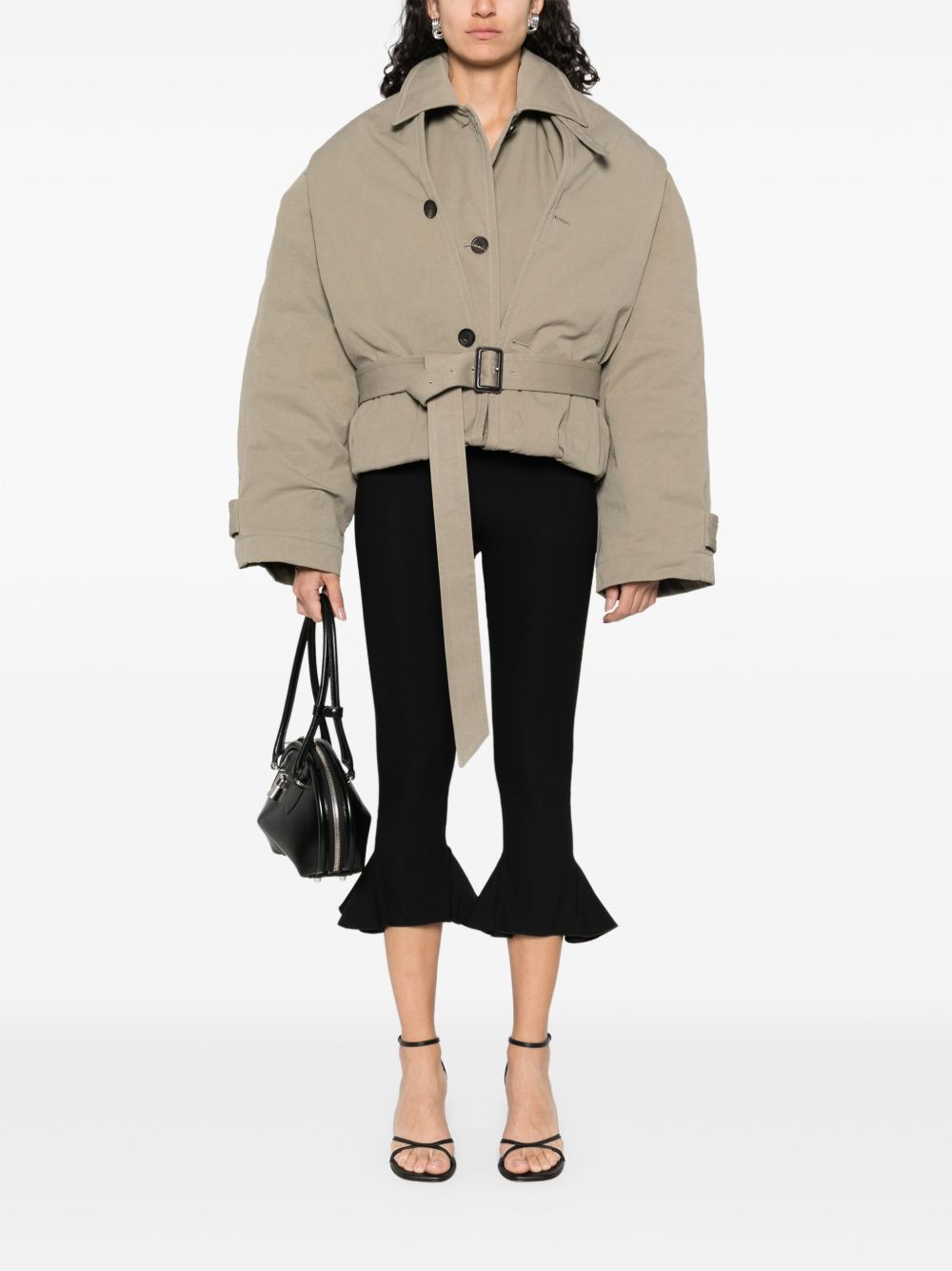 BALENCIAGA Flipped Hooded Trench (Size 36)
