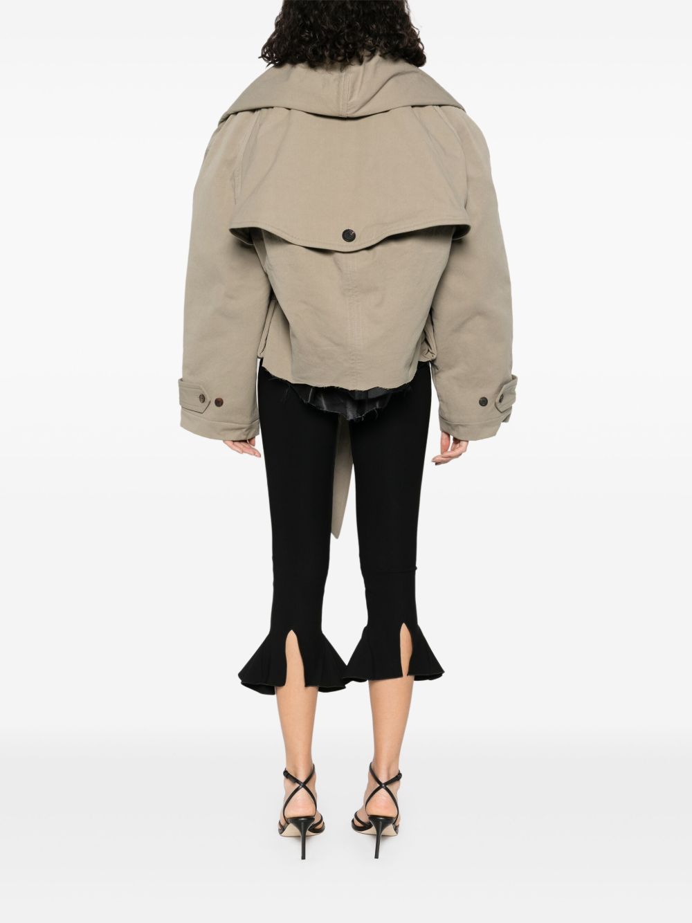 BALENCIAGA Flipped Hooded Trench (Size 36)