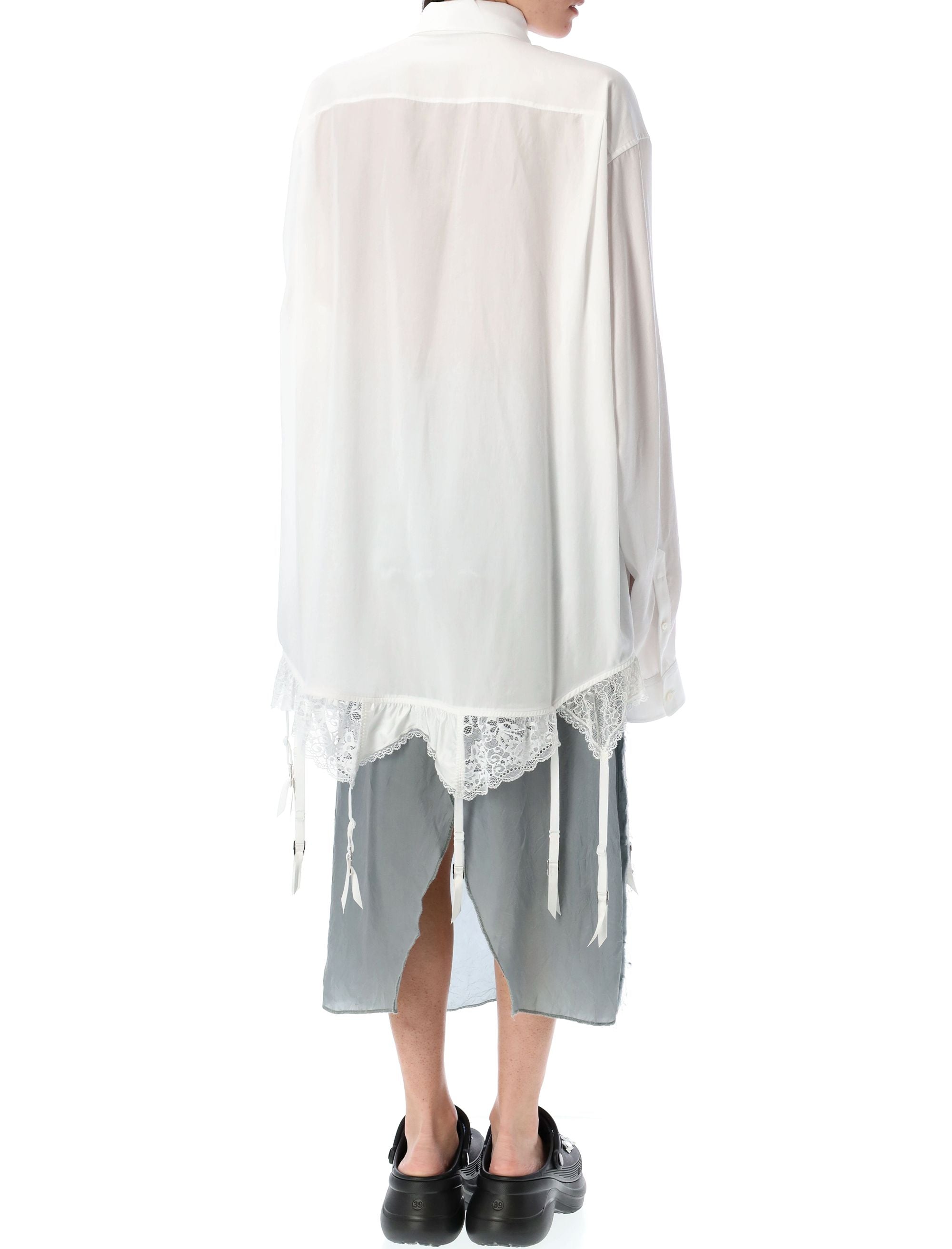 BALENCIAGA Oversized Lyocell Lingerie Shirt