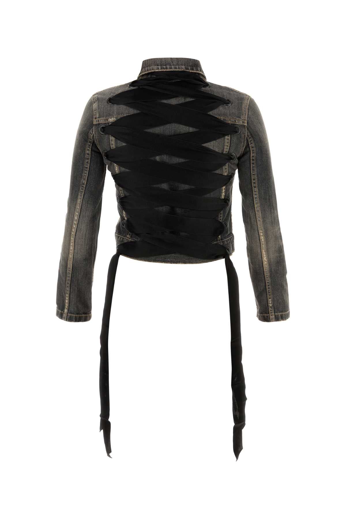 BALENCIAGA Lace-Up Denim Jacket for Women - SS25 Collection