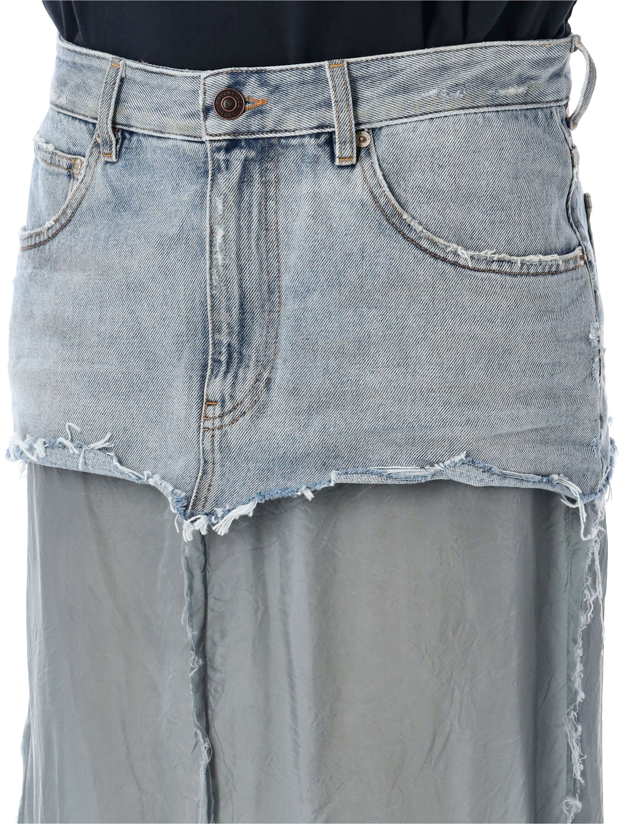 BALENCIAGA Ripped Effect Mini Skirt - Size 36