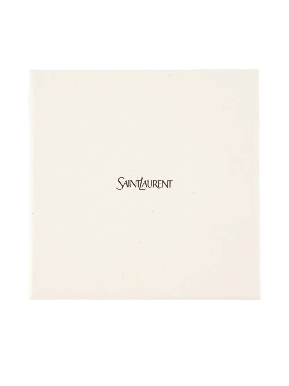 SAINT LAURENT Hammered Cuff Bracelet Featuring the Cassandre Logo