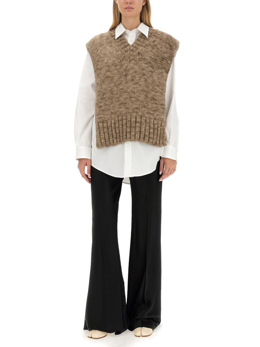 MAISON MARGIELA Oversized Knit Vest - Women's S Size