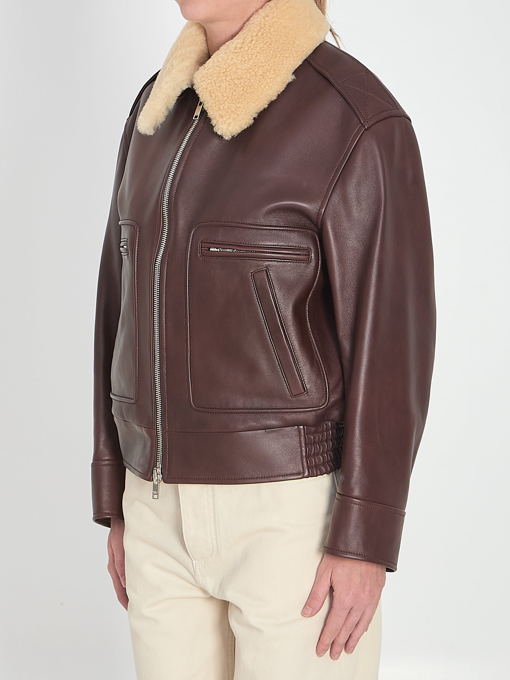 BOTTEGA VENETA Padded Leather Blouson - Regular Fit