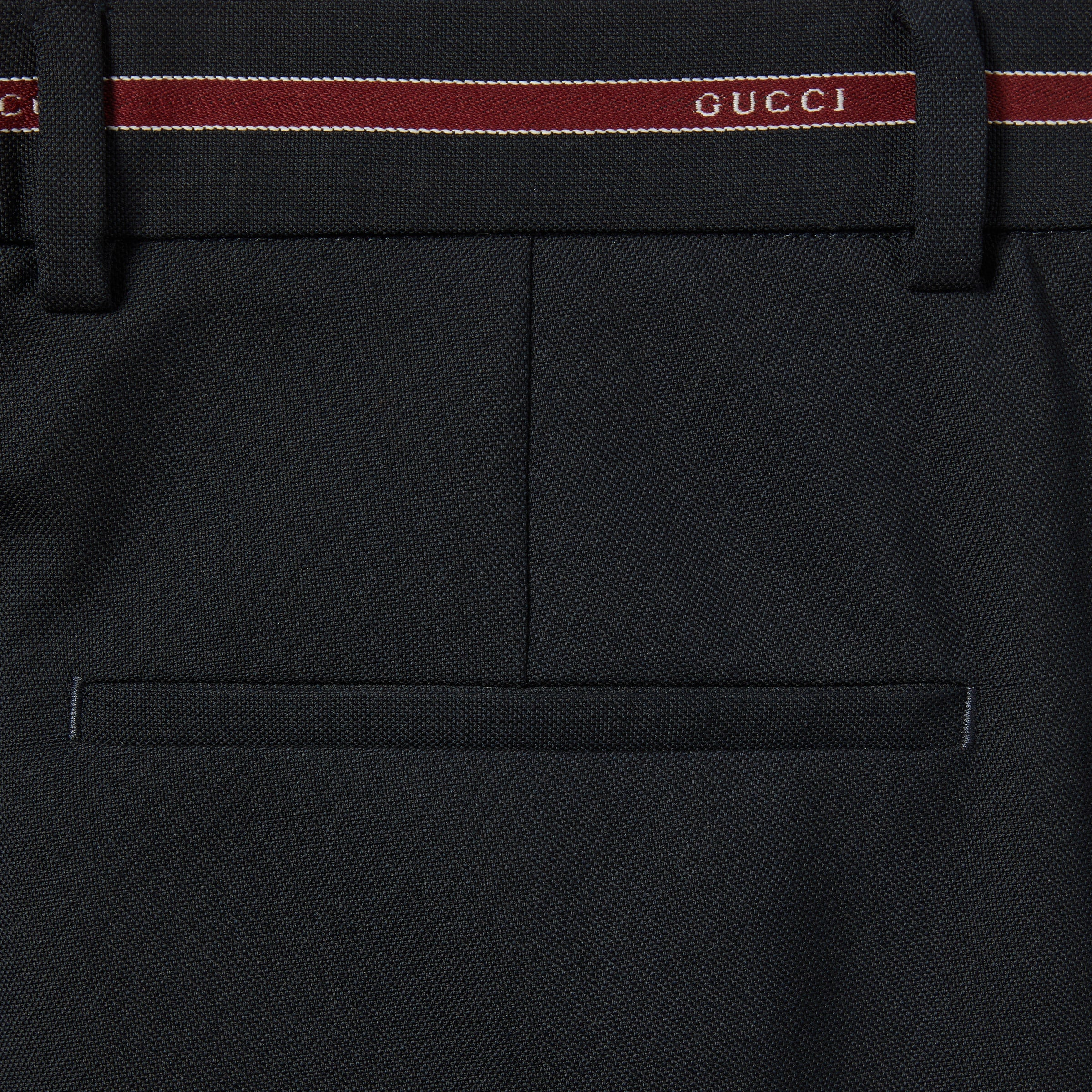 GUCCI Wool Pants with Selvedge Detail (Size 46)