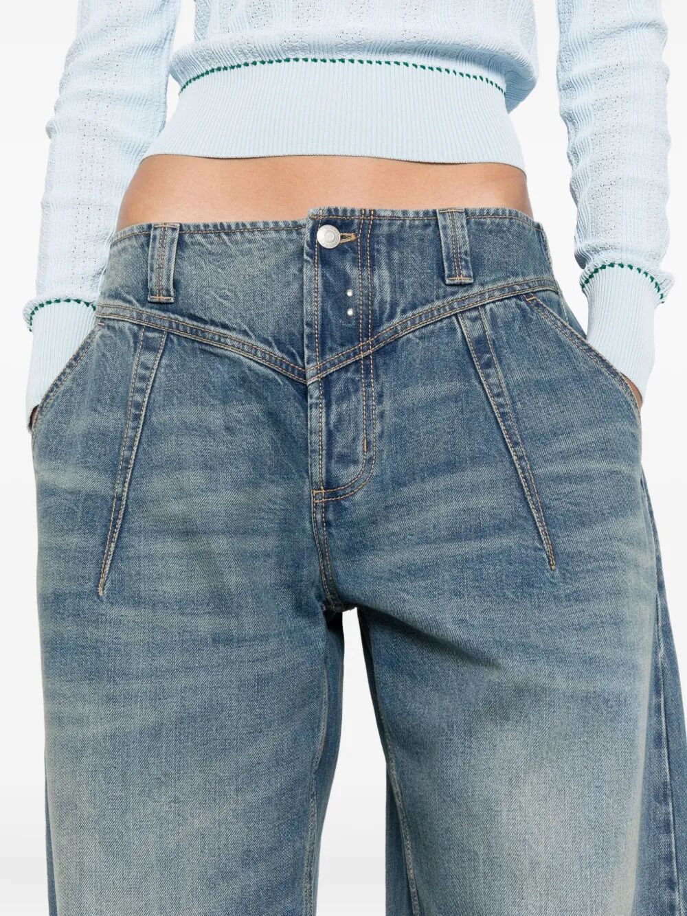 ALEXANDER MCQUEEN High-Waisted Women's Denim Jeans - FW25 Collection