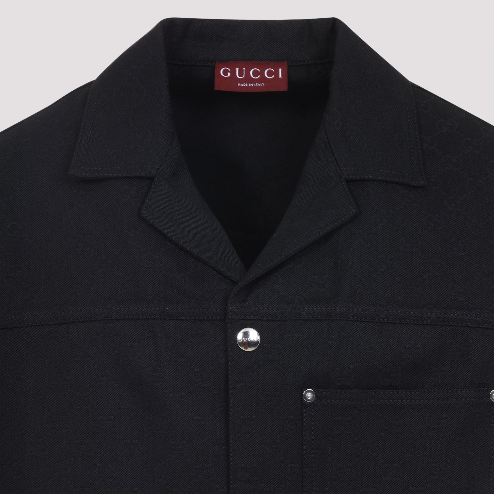 GUCCI Short Sleeve Cotton Shirt for Men