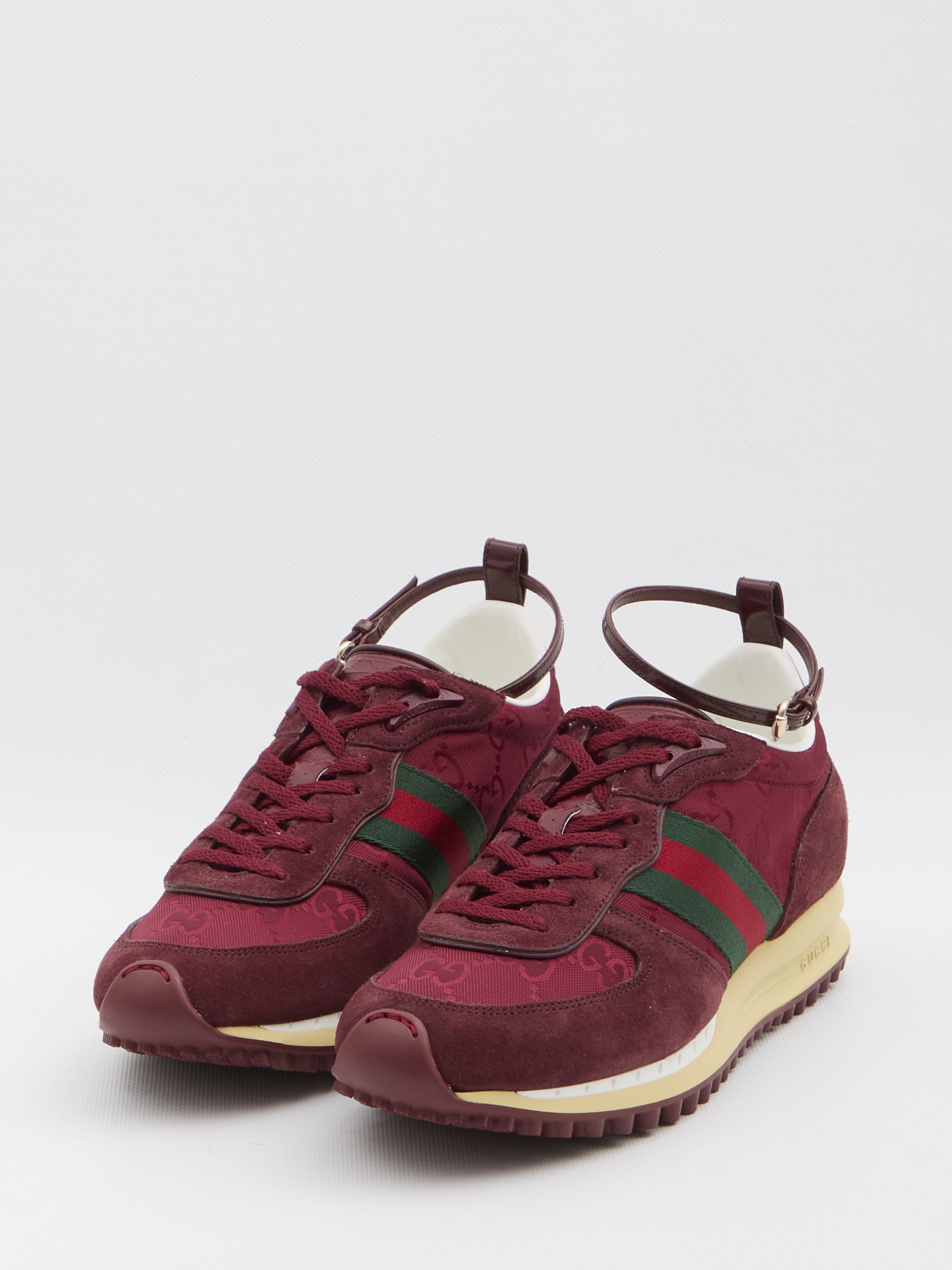 GUCCI Re-Motion Suede Women's Sneakers with Adjustable Ankle Strap