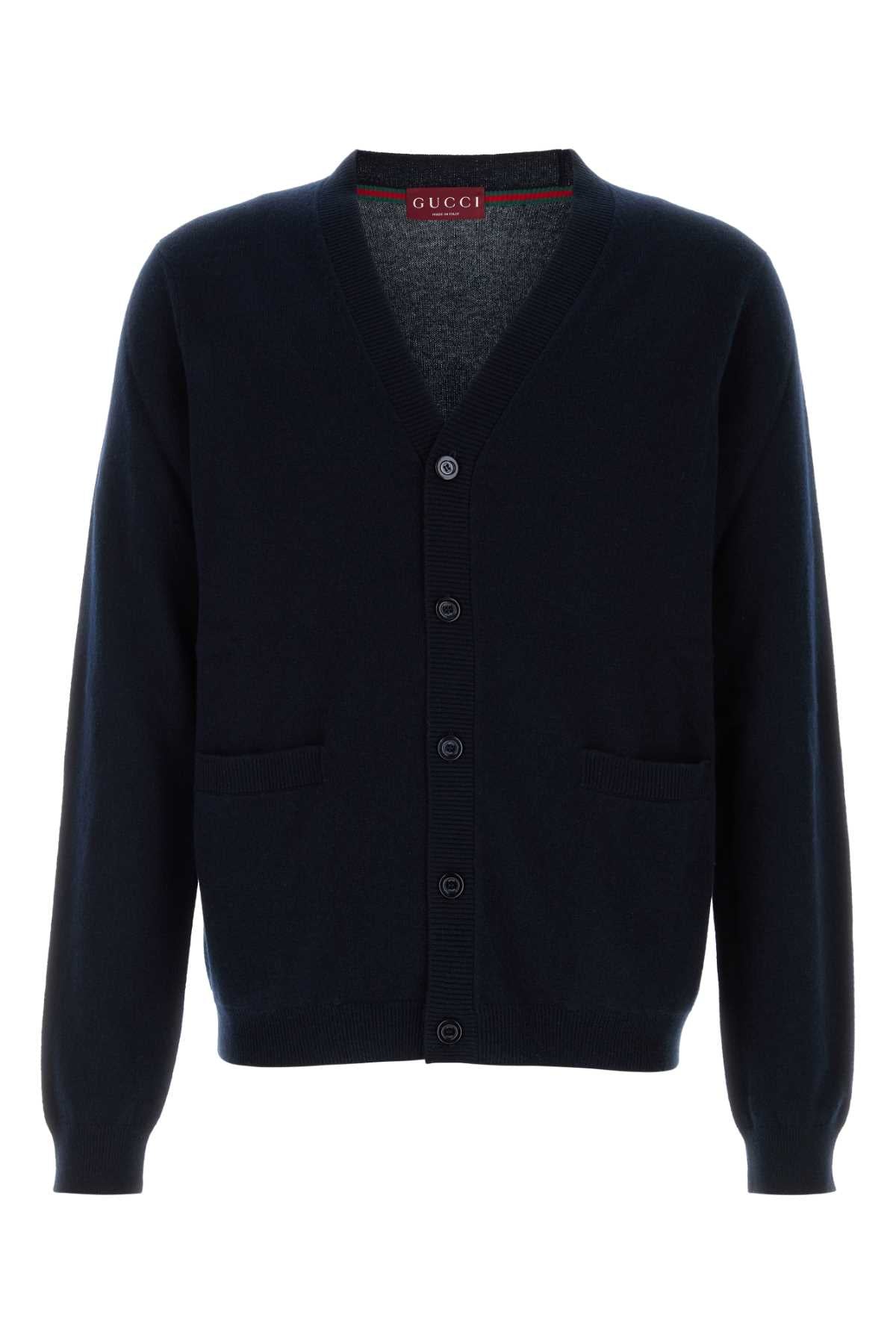 GUCCI Cashmere Long Sleeve Cardigan for Men