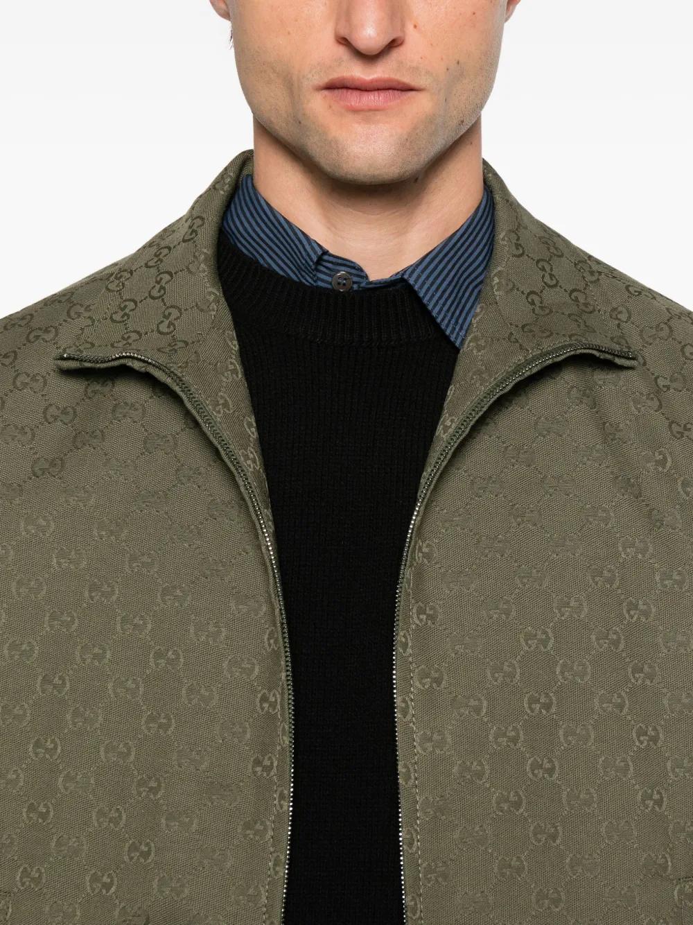 GUCCI Men's Signature GG Canvas Bomber Jacket - Size 50
