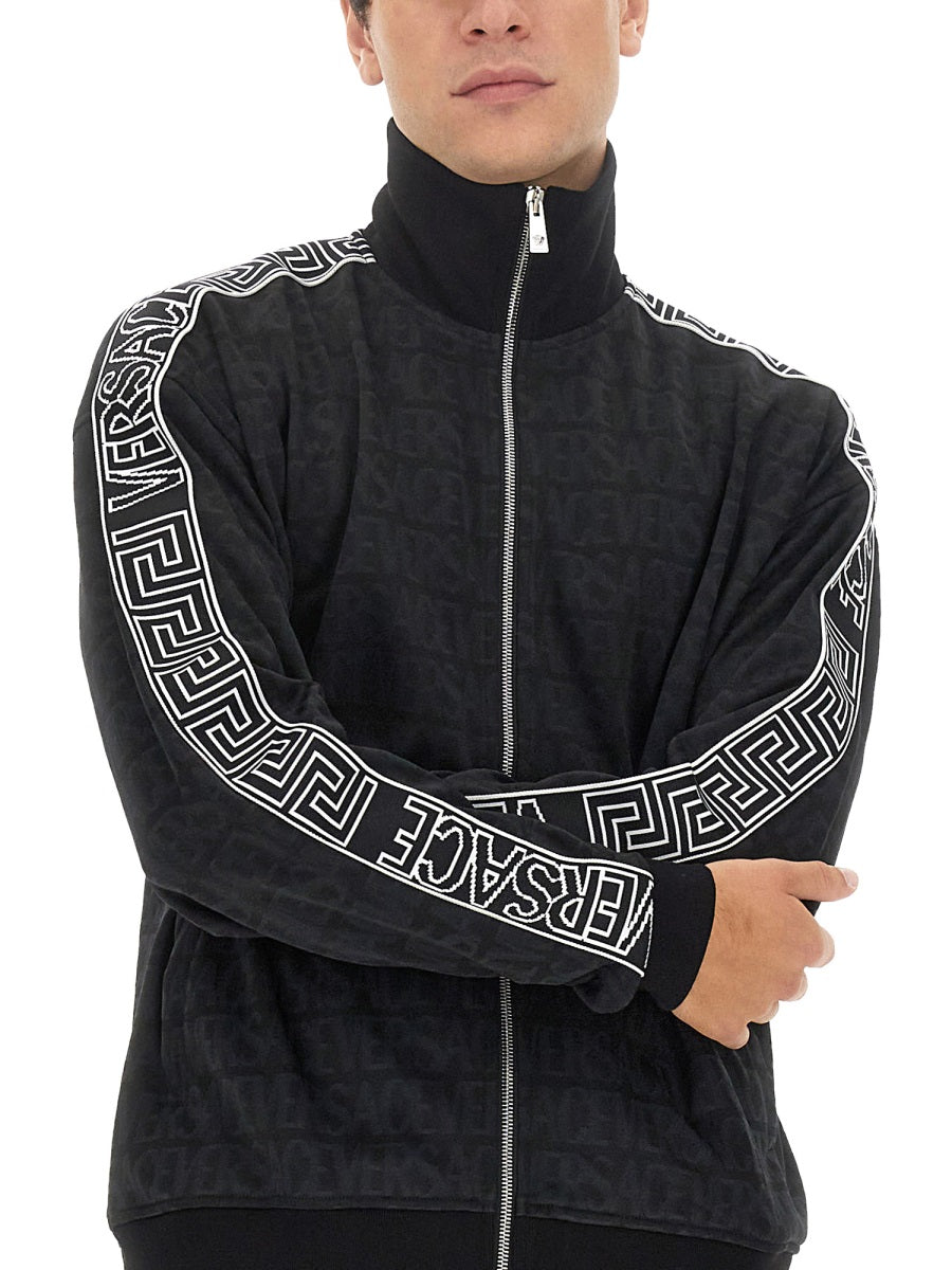VERSACE Regular Fit Zip Sweatshirt - Size L