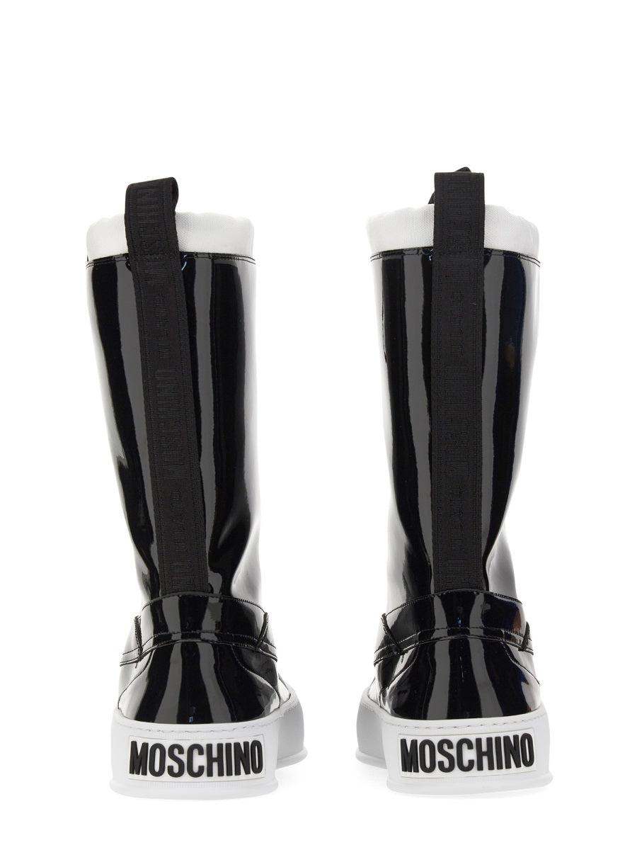 MOSCHINO Statement Logo Boots for Women - Size Available