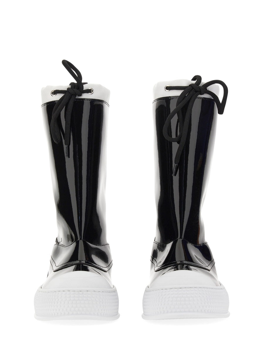 MOSCHINO Statement Logo Boots for Women - Size Available