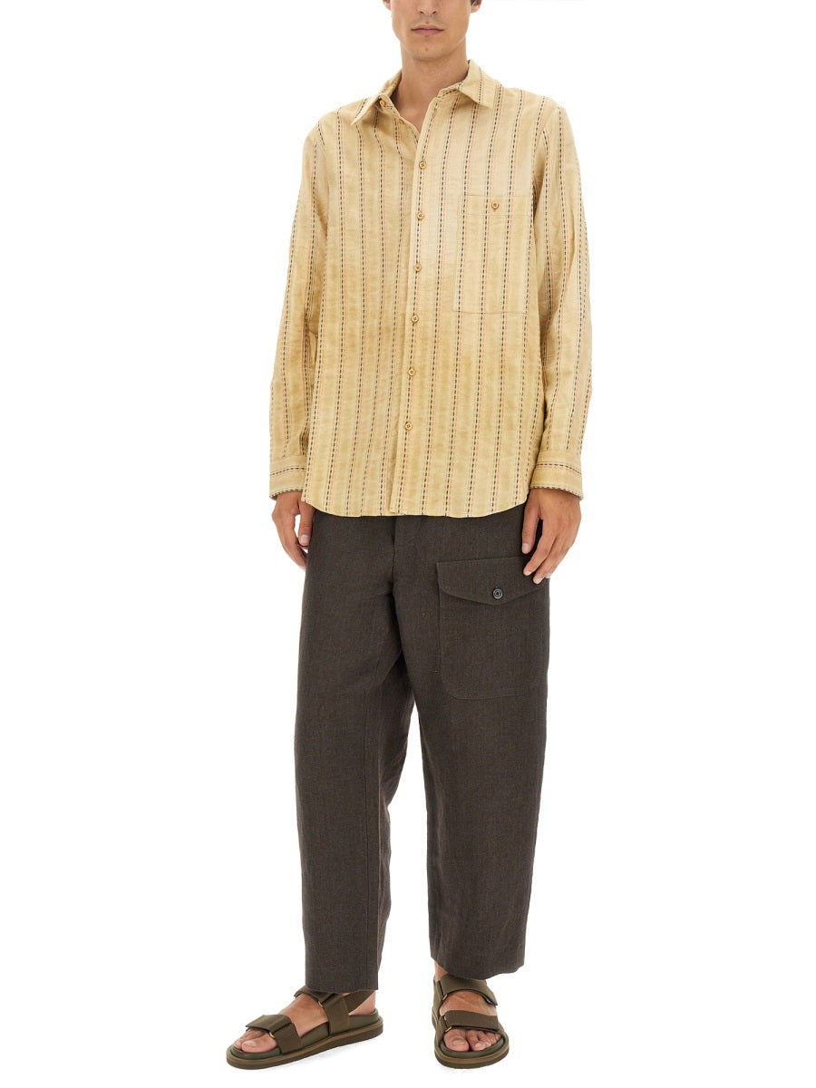 UMA WANG Oversize Cotton Tab Shirt - Size L